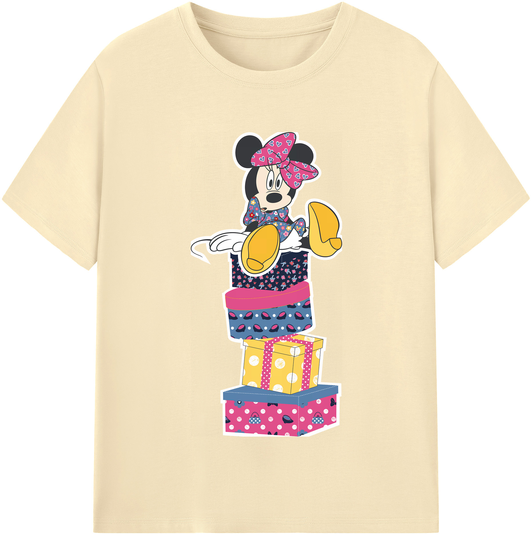 （画像用） ミッキーマウス Mickey Mouse 綿100％半袖Tシャツ（フロントプリント）