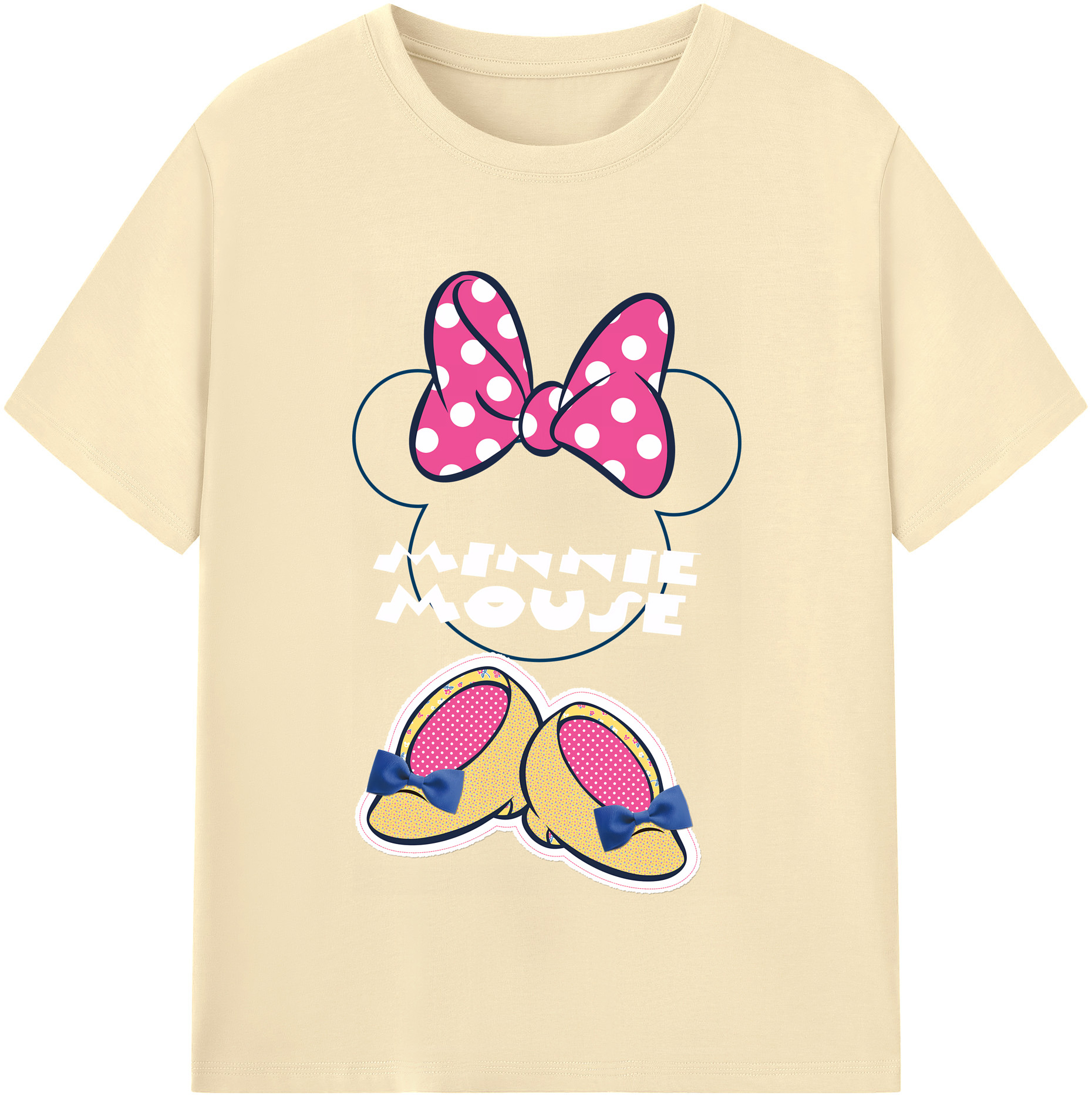 （画像用） ミッキーマウス Mickey Mouse 綿100％半袖Tシャツ（フロントプリント）