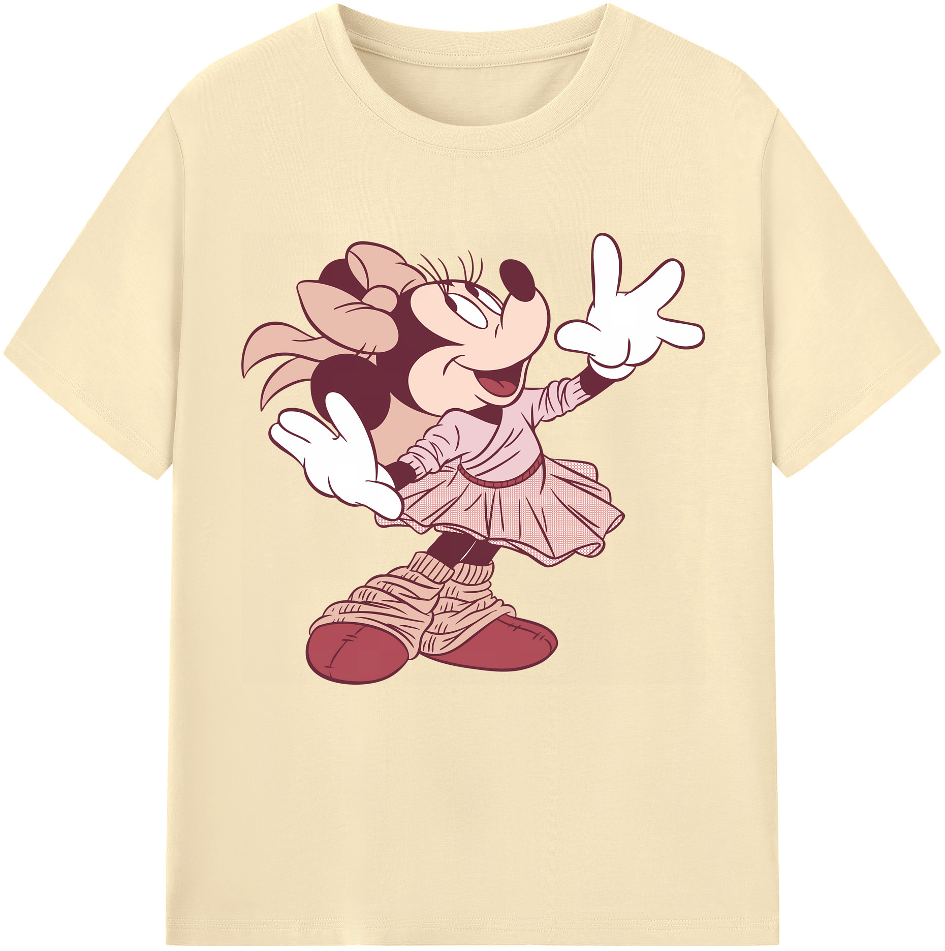 （画像用） ミッキーマウス Mickey Mouse 綿100％半袖Tシャツ（フロントプリント）