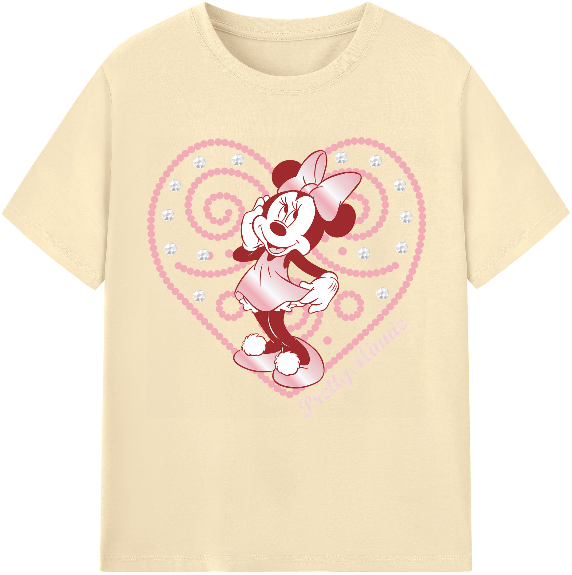 （画像用） ミッキーマウス Mickey Mouse 綿100％半袖Tシャツ（フロントプリント）