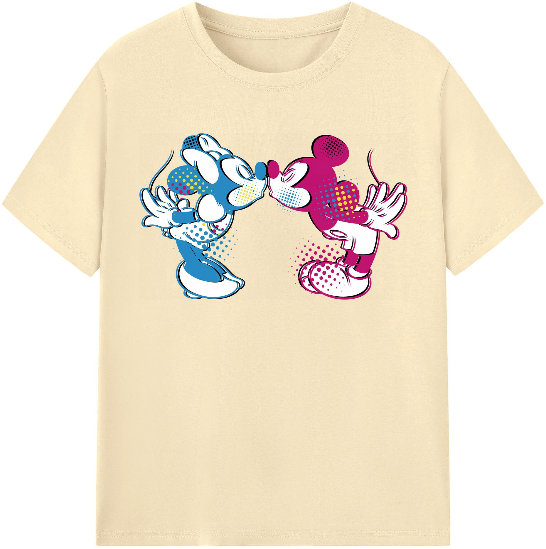 （画像用） ミッキーマウス Mickey Mouse 綿100％半袖Tシャツ（フロントプリント）