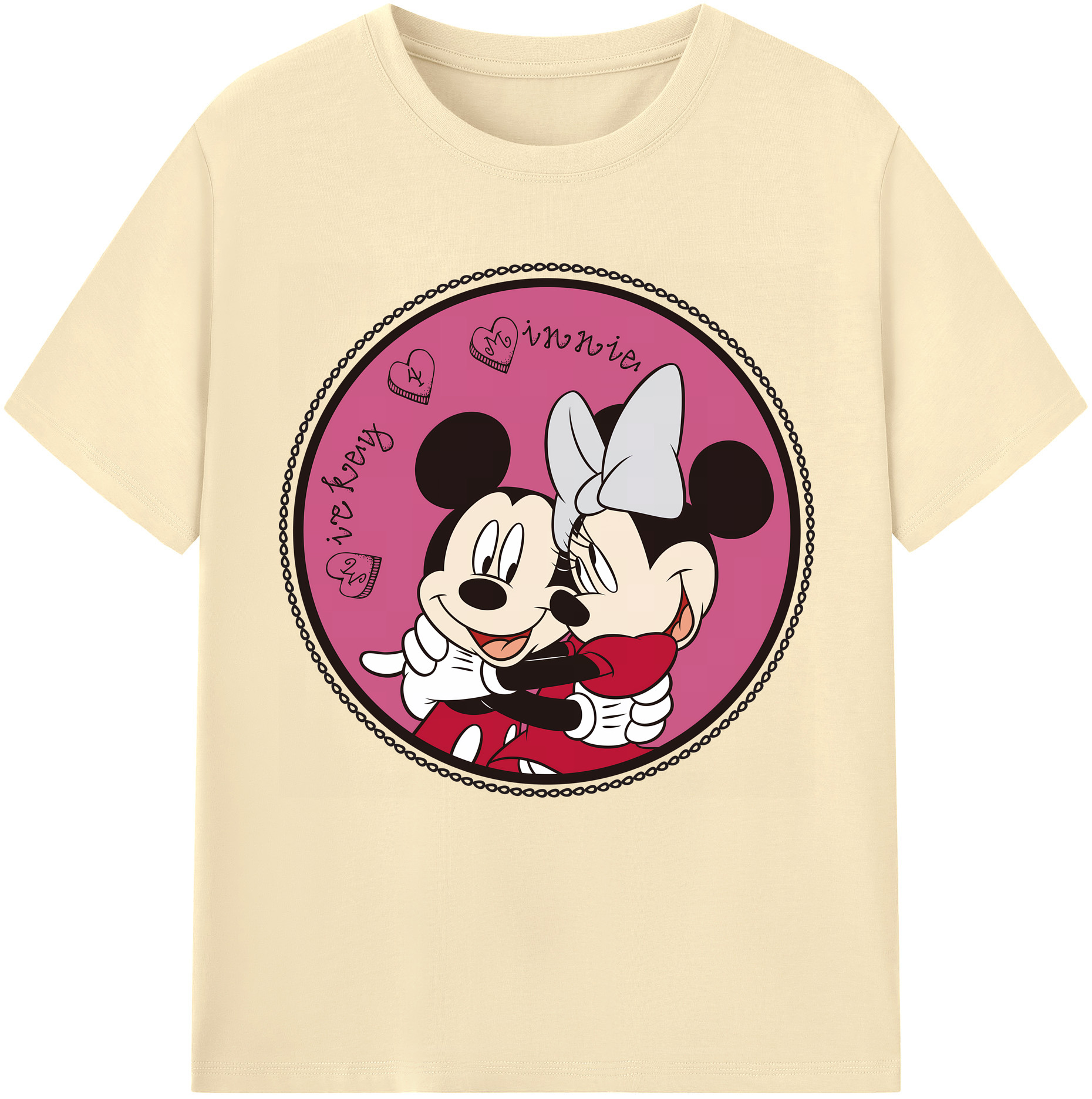 （画像用） ミッキーマウス Mickey Mouse 綿100％半袖Tシャツ（フロントプリント）