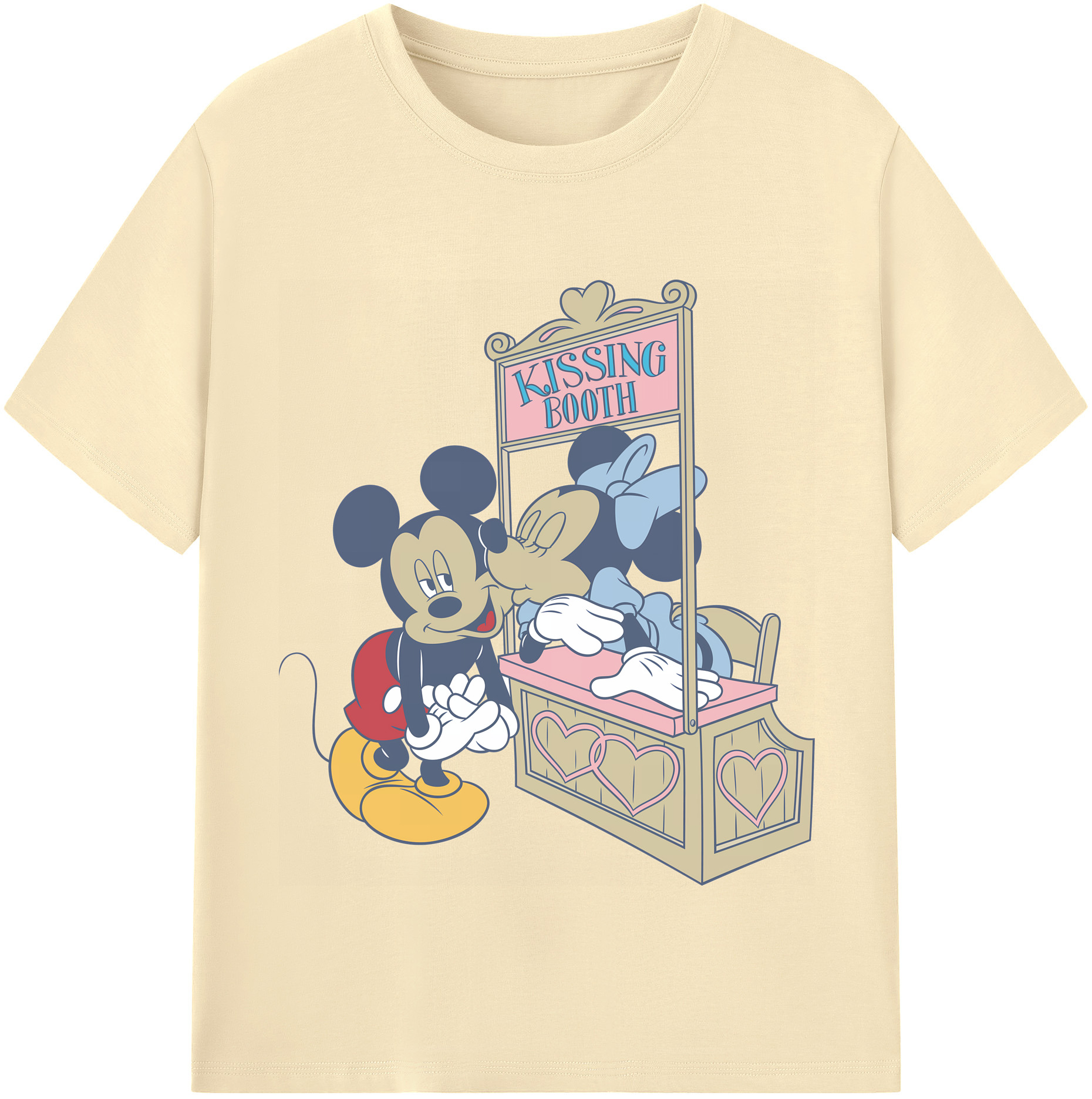 （画像用） ミッキーマウス Mickey Mouse 綿100％半袖Tシャツ（フロントプリント）