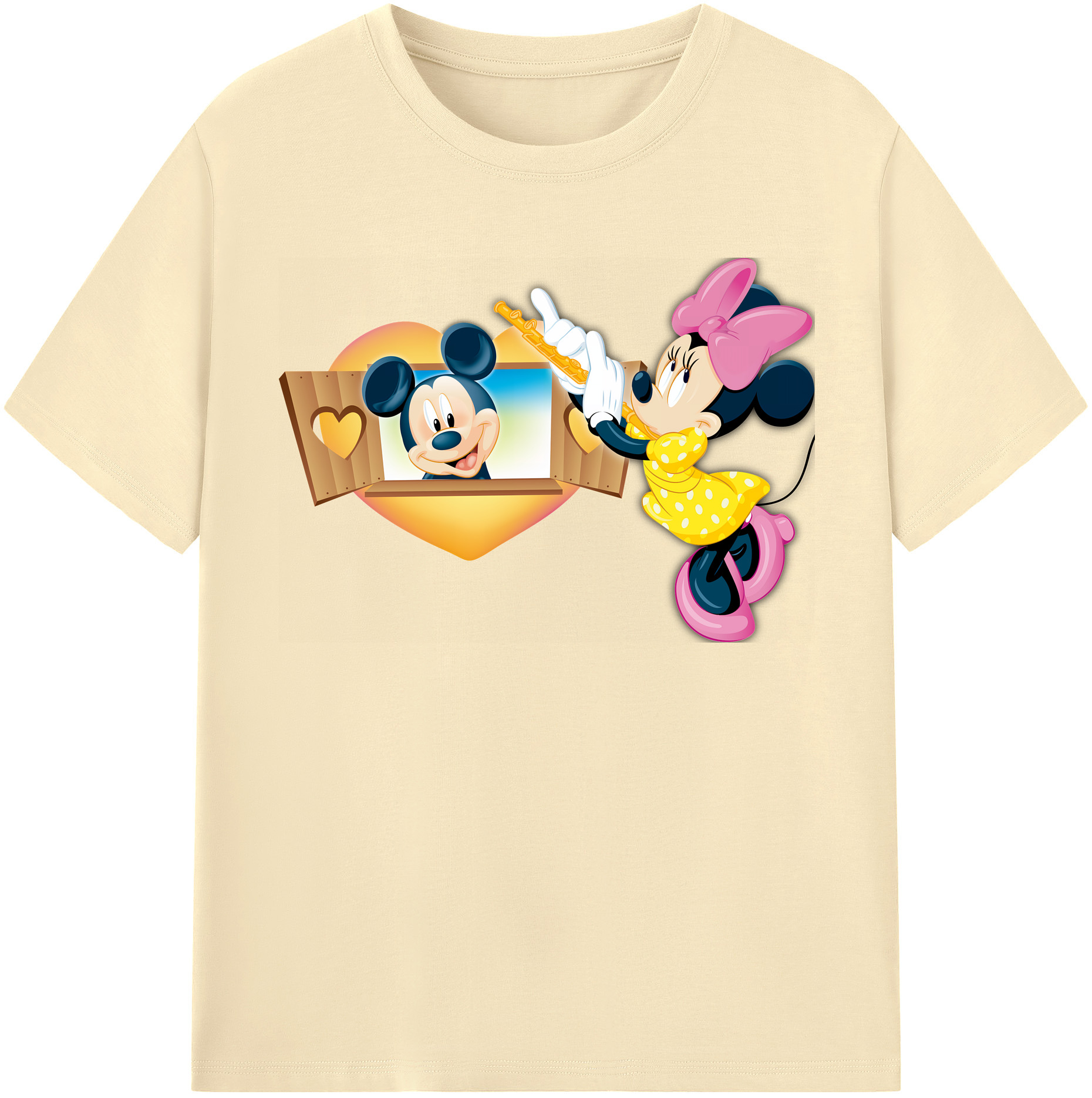 （画像用） ミッキーマウス Mickey Mouse 綿100％半袖Tシャツ（フロントプリント）