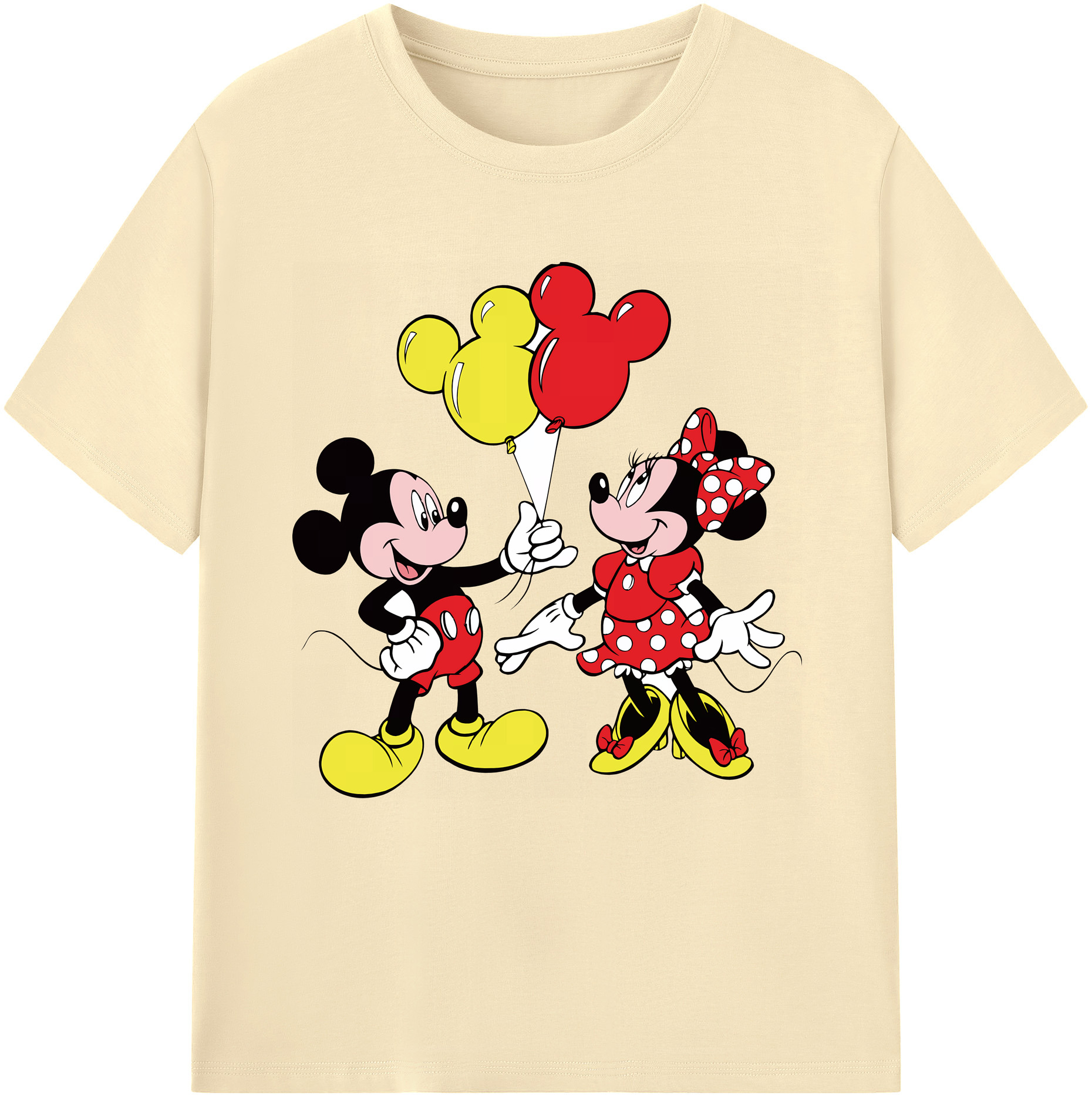 （画像用） ミッキーマウス Mickey Mouse 綿100％半袖Tシャツ（フロントプリント）