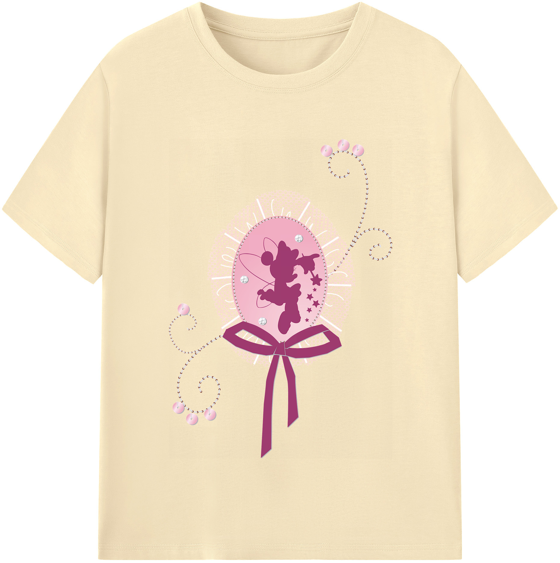 （画像用） ミッキーマウス Mickey Mouse 綿100％半袖Tシャツ（フロントプリント）