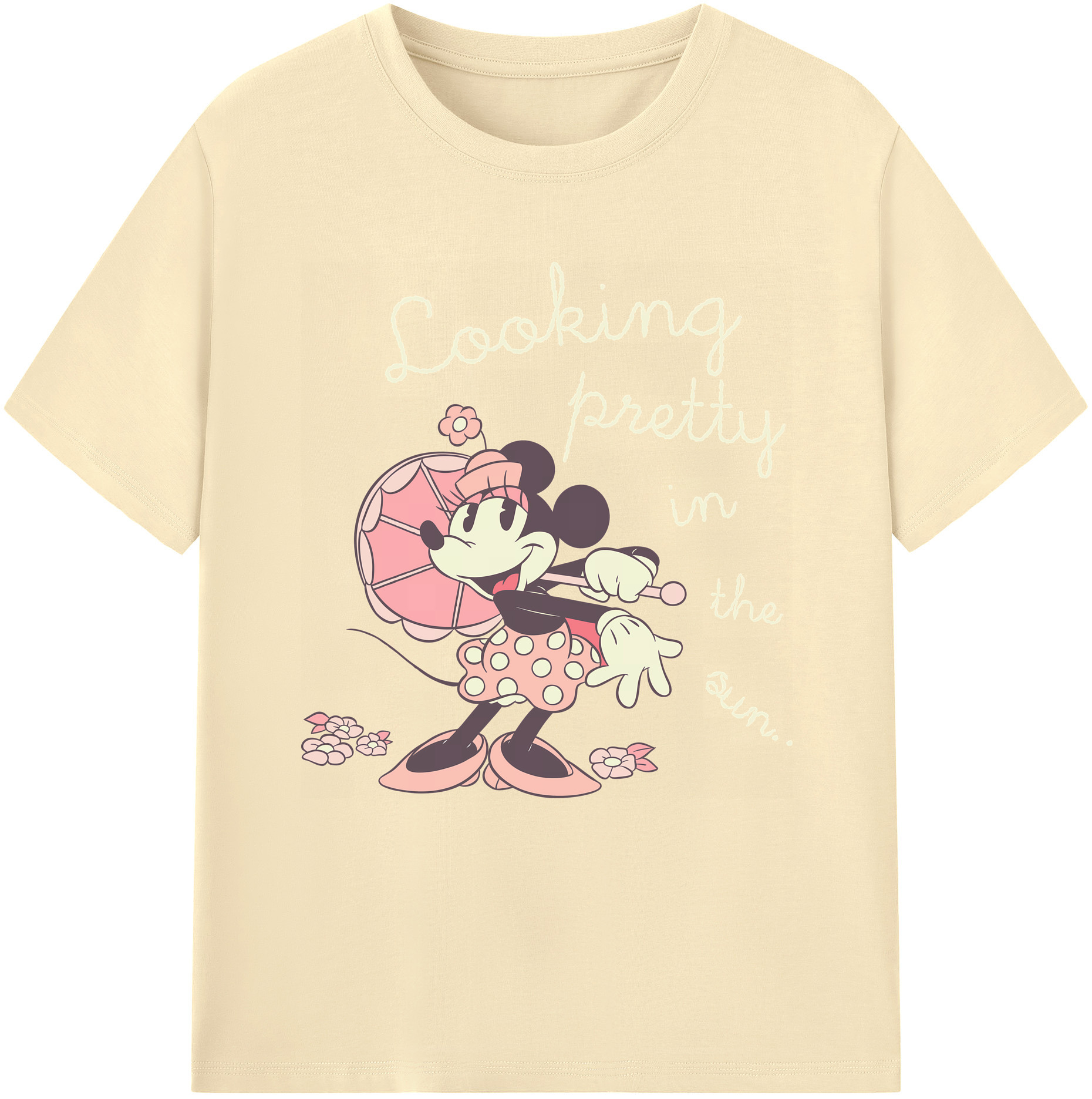 （画像用） ミッキーマウス Mickey Mouse 綿100％半袖Tシャツ（フロントプリント）