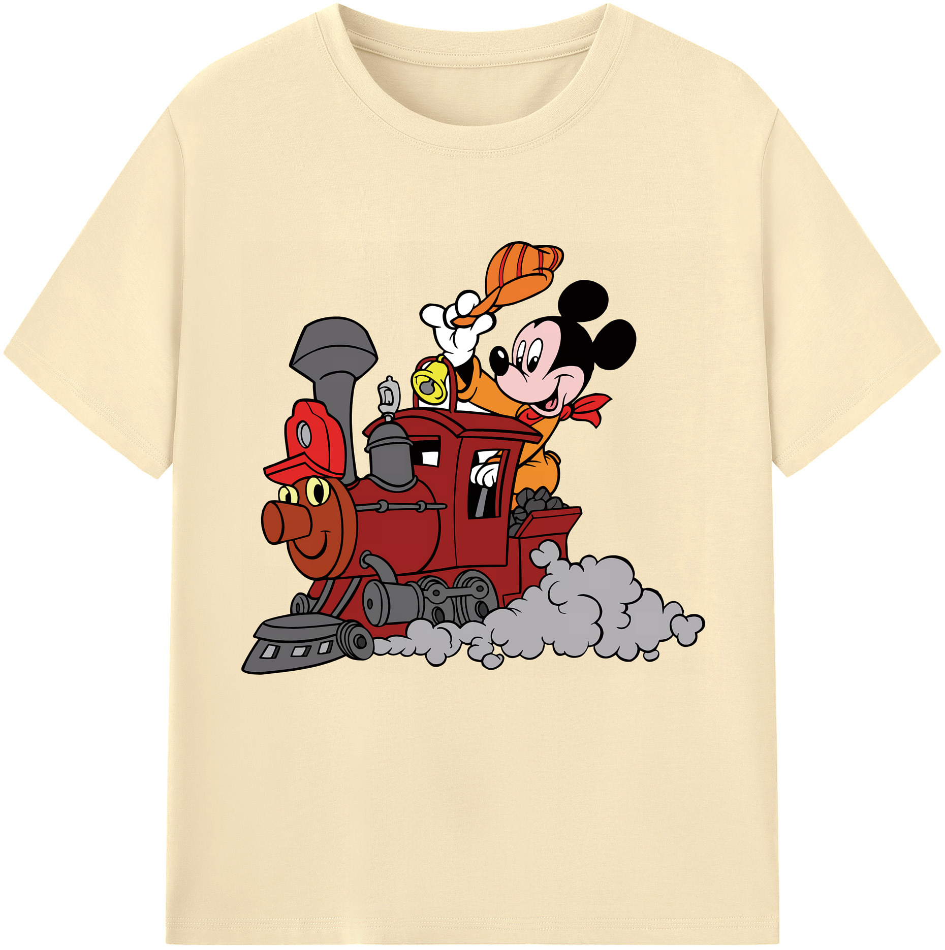 （画像用） ミッキーマウス Mickey Mouse 綿100％半袖Tシャツ（フロントプリント）