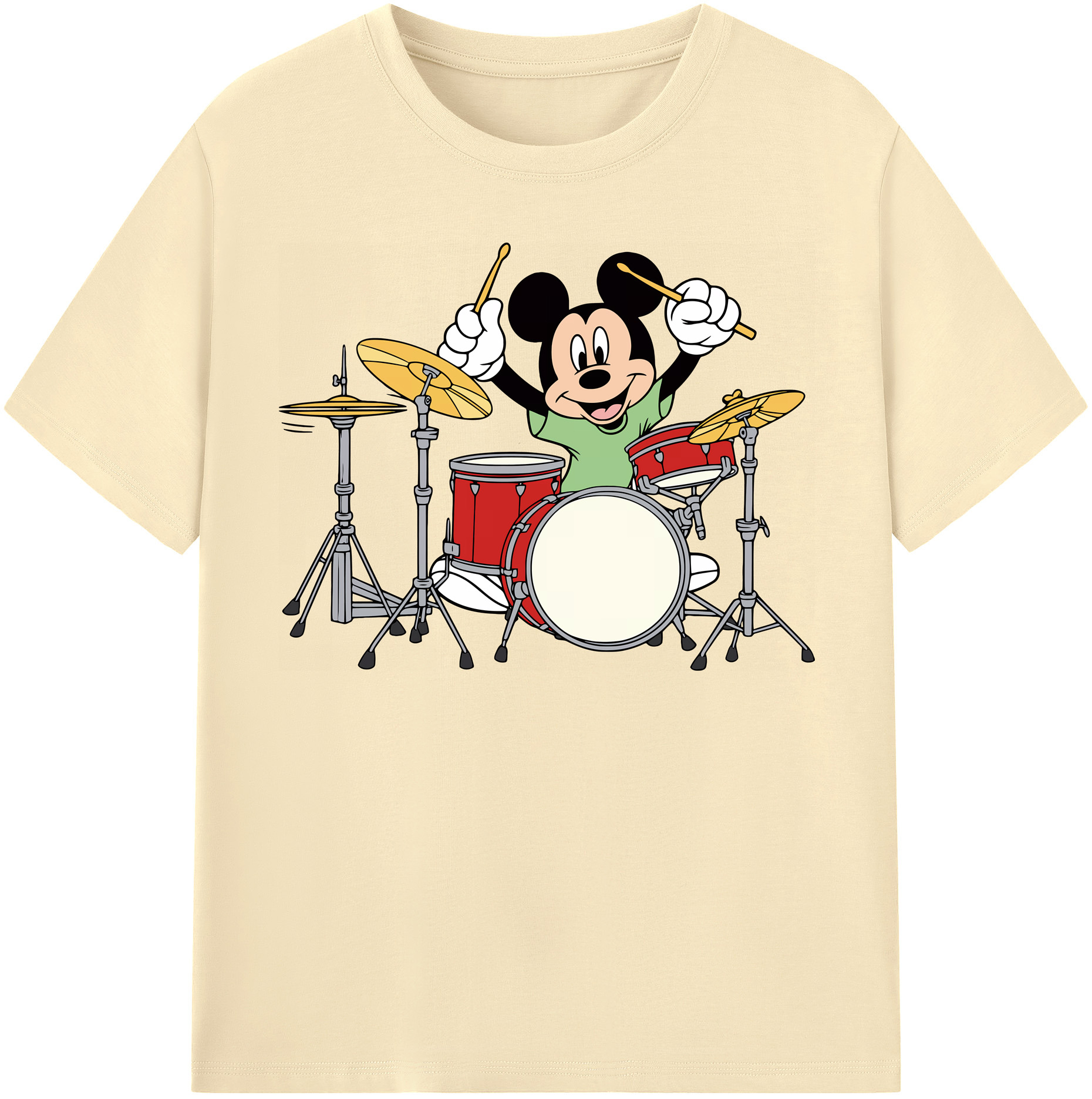 （画像用） ミッキーマウス Mickey Mouse 綿100％半袖Tシャツ（フロントプリント）