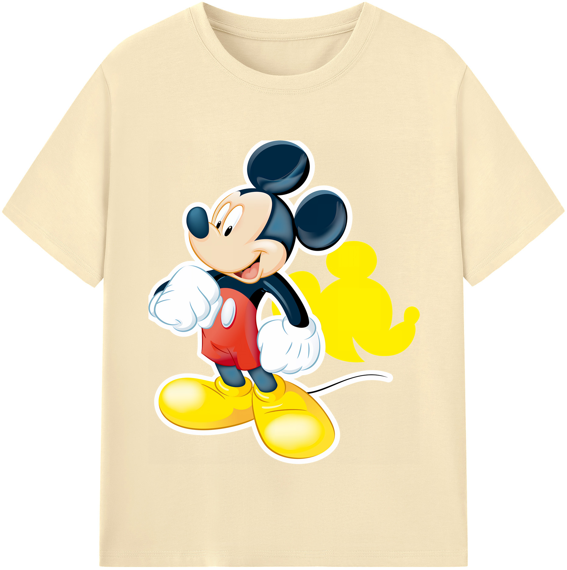 （画像用） ミッキーマウス Mickey Mouse 綿100％半袖Tシャツ（フロントプリント）