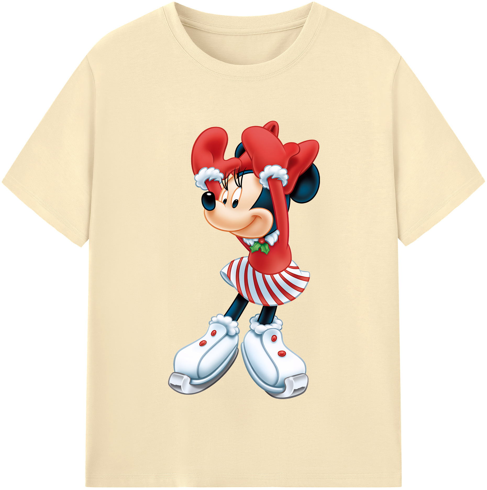 （画像用） ミッキーマウス Mickey Mouse 綿100％半袖Tシャツ（フロントプリント）