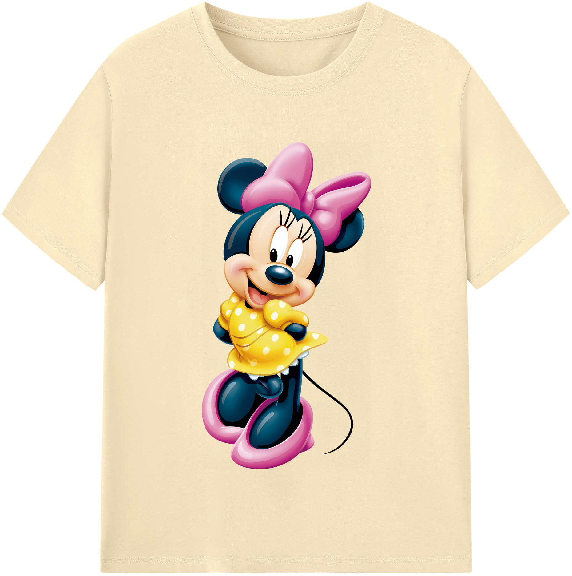 （画像用） ミッキーマウス Mickey Mouse 綿100％半袖Tシャツ（フロントプリント）