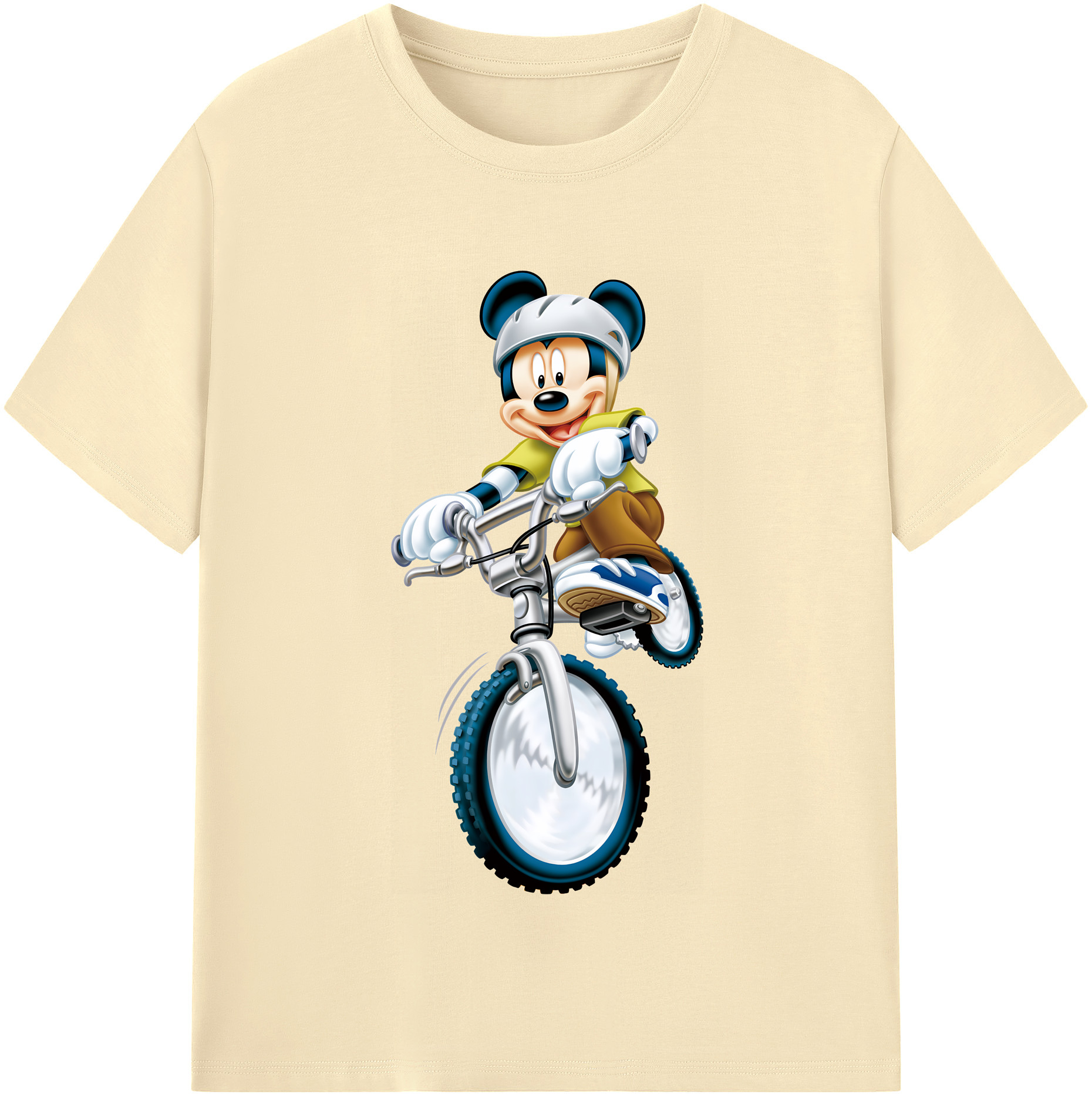 （画像用） ミッキーマウス Mickey Mouse 綿100％半袖Tシャツ（フロントプリント）