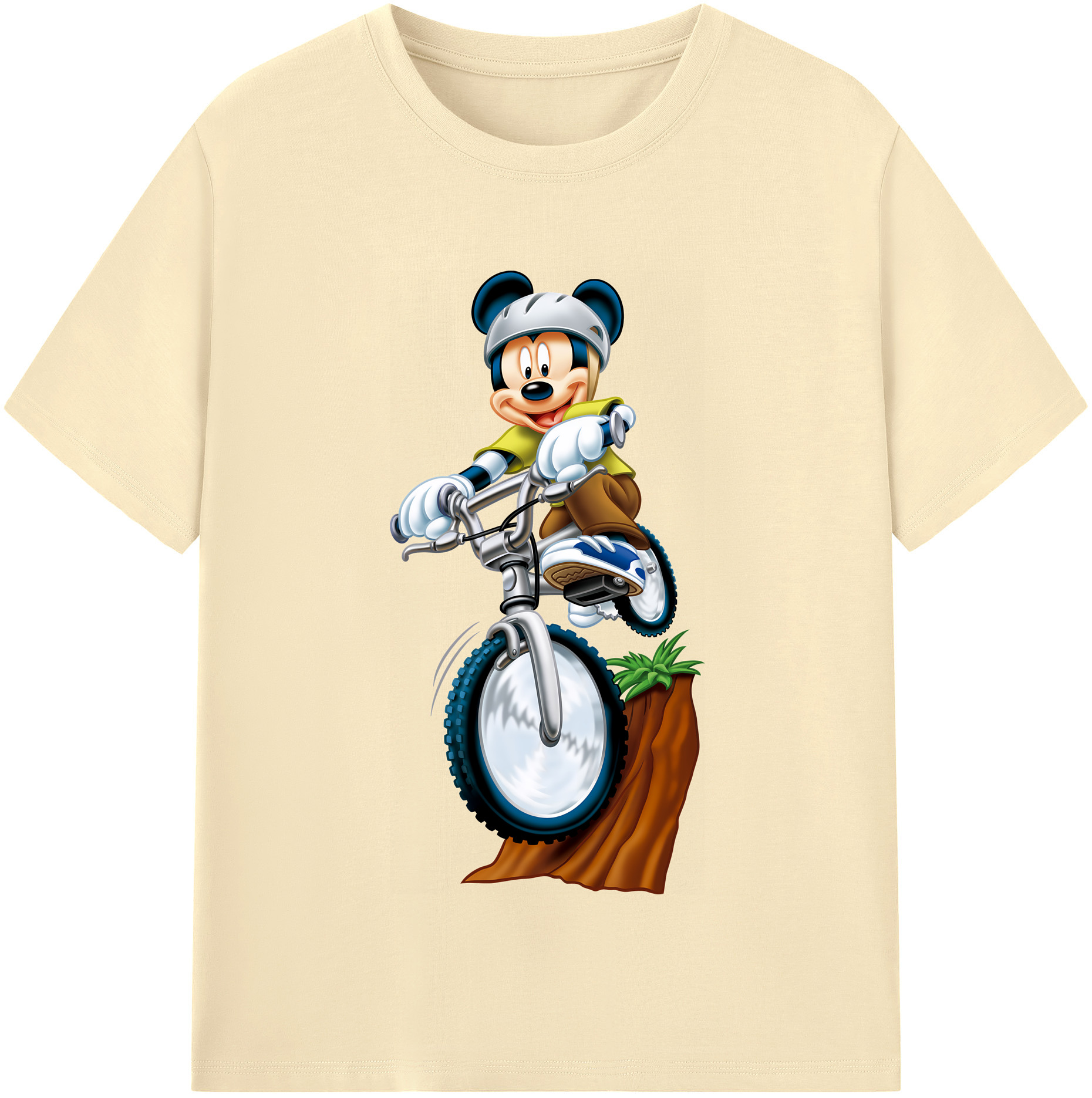 （画像用） ミッキーマウス Mickey Mouse 綿100％半袖Tシャツ（フロントプリント）