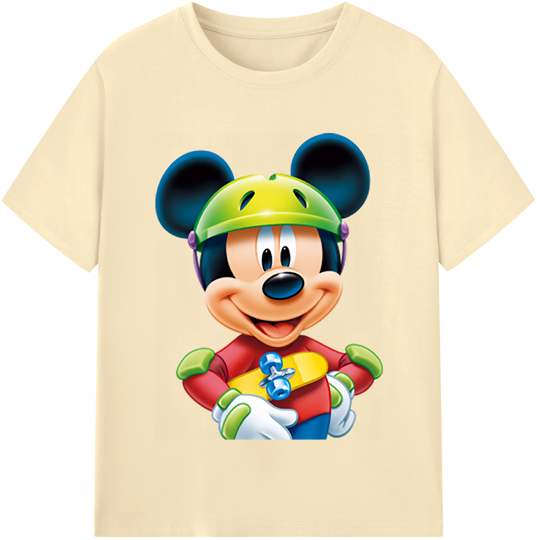 （画像用） ミッキーマウス Mickey Mouse 綿100％半袖Tシャツ（フロントプリント）