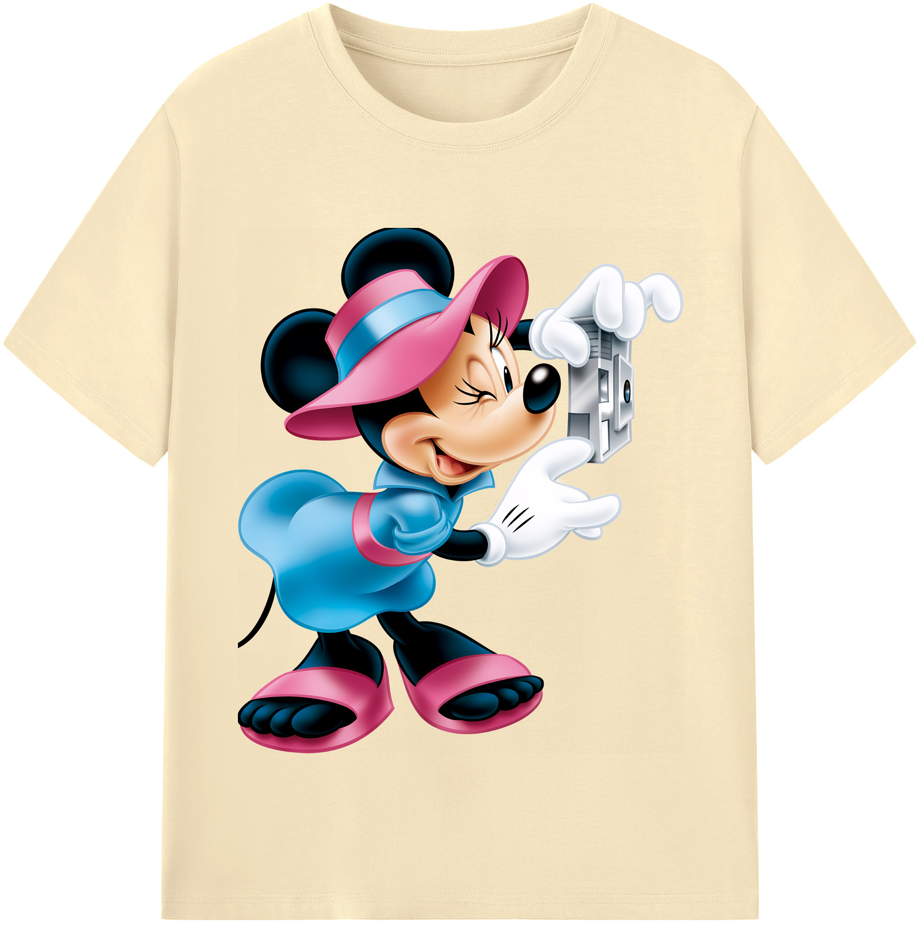 （画像用） ミッキーマウス Mickey Mouse 綿100％半袖Tシャツ（フロントプリント）