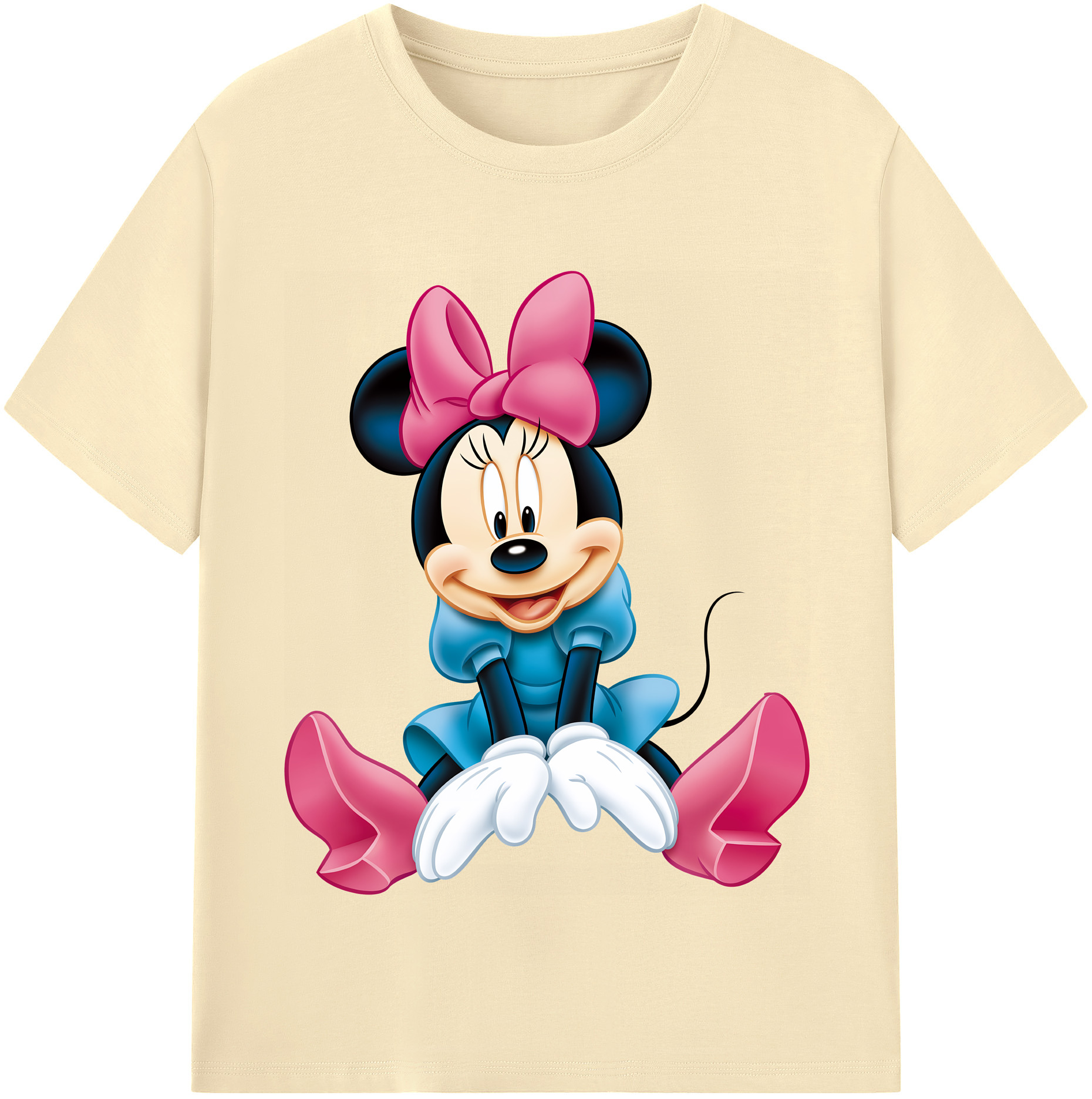 （画像用） ミッキーマウス Mickey Mouse 綿100％半袖Tシャツ（フロントプリント）