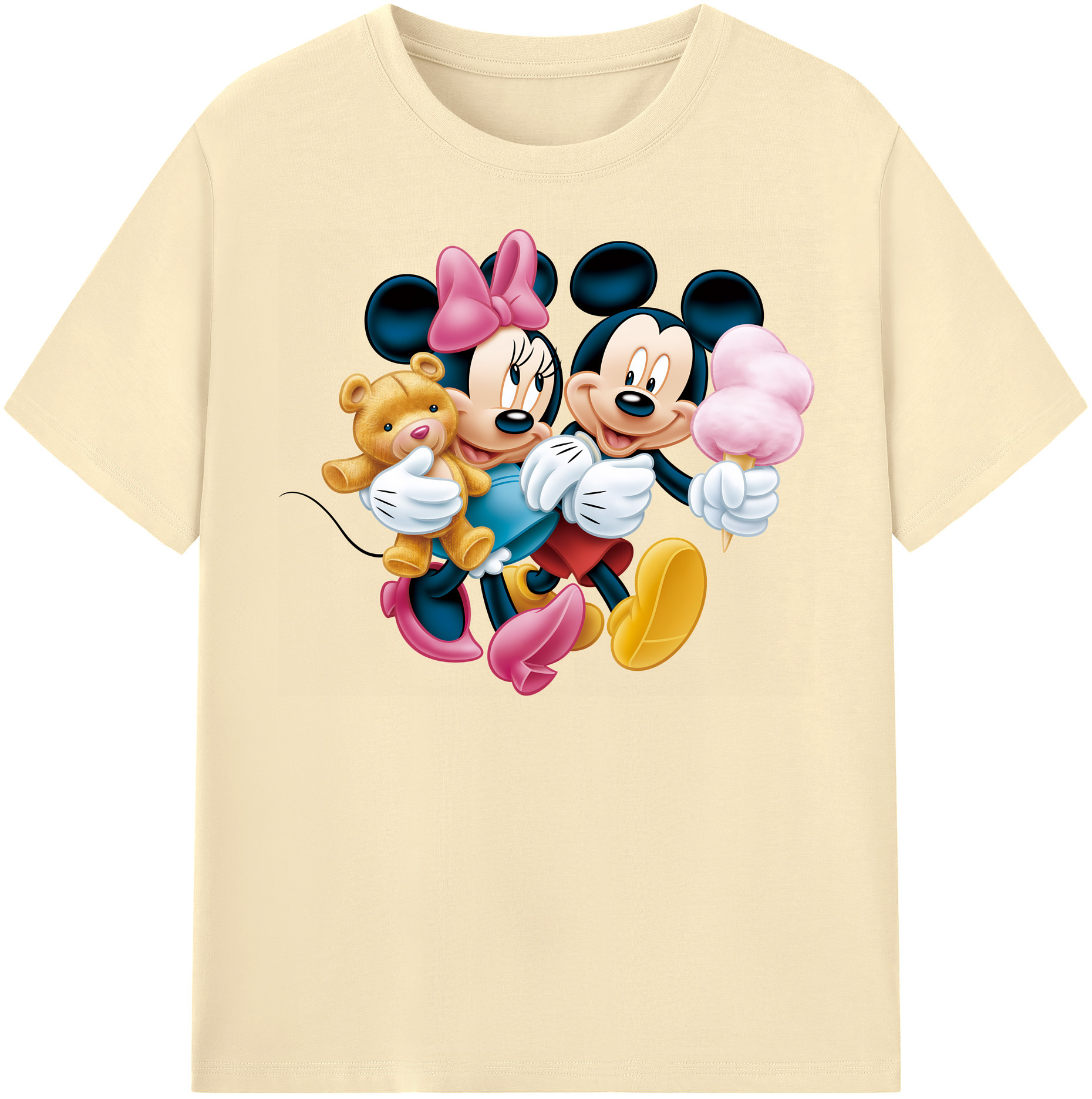 （画像用） ミッキーマウス Mickey Mouse 綿100％半袖Tシャツ（フロントプリント）