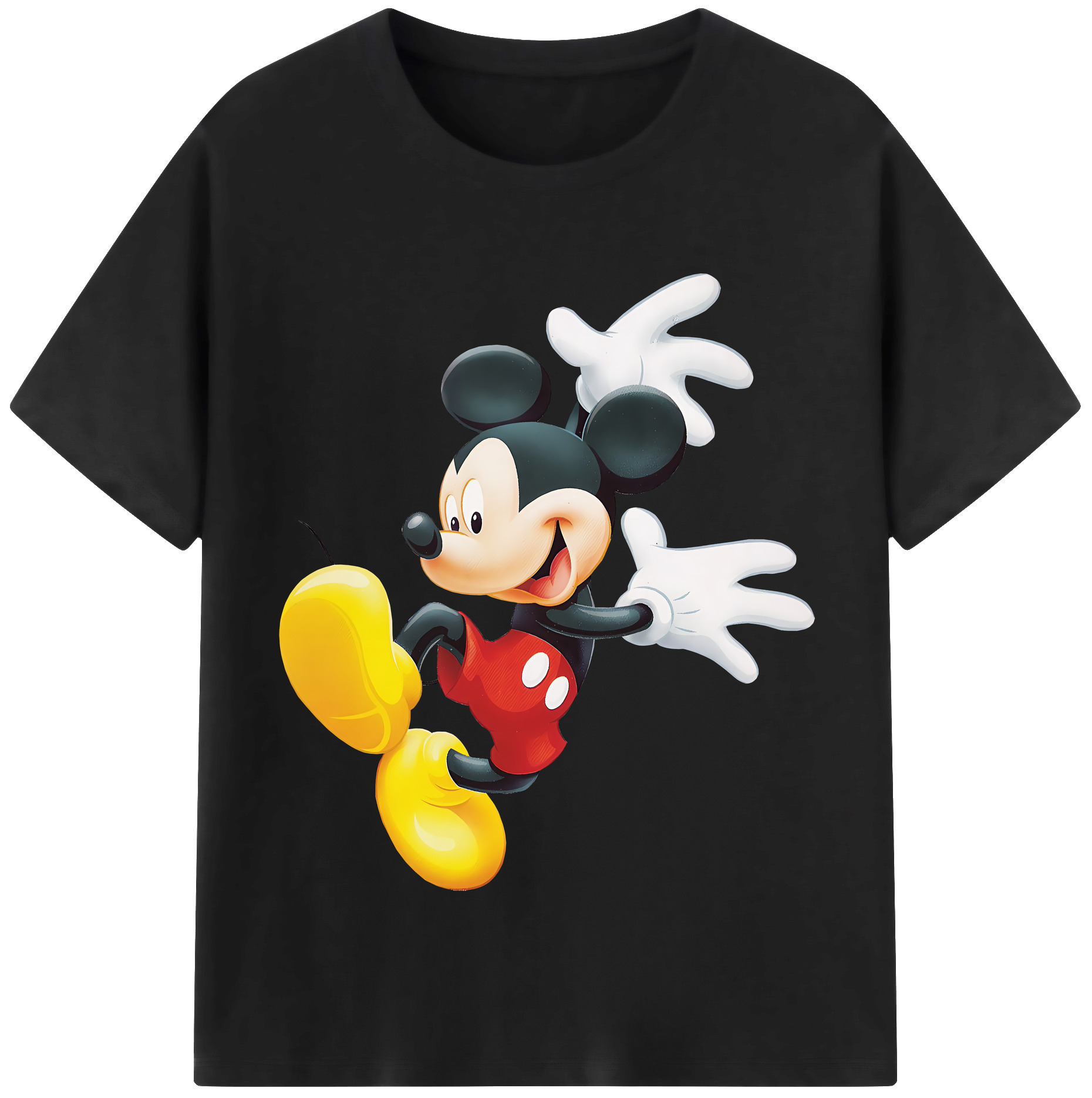 （画像用） ミッキーマウス Mickey Mouse 綿100％半袖Tシャツ（フロントプリント）