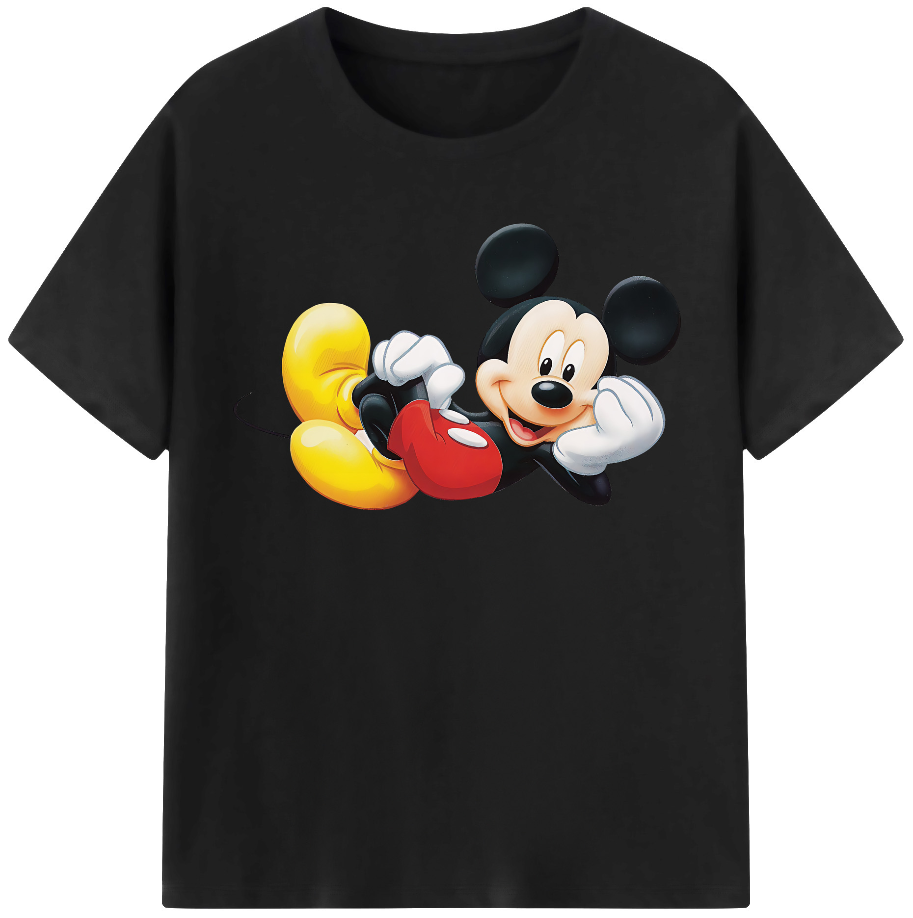 （画像用） ミッキーマウス Mickey Mouse 綿100％半袖Tシャツ（フロントプリント）