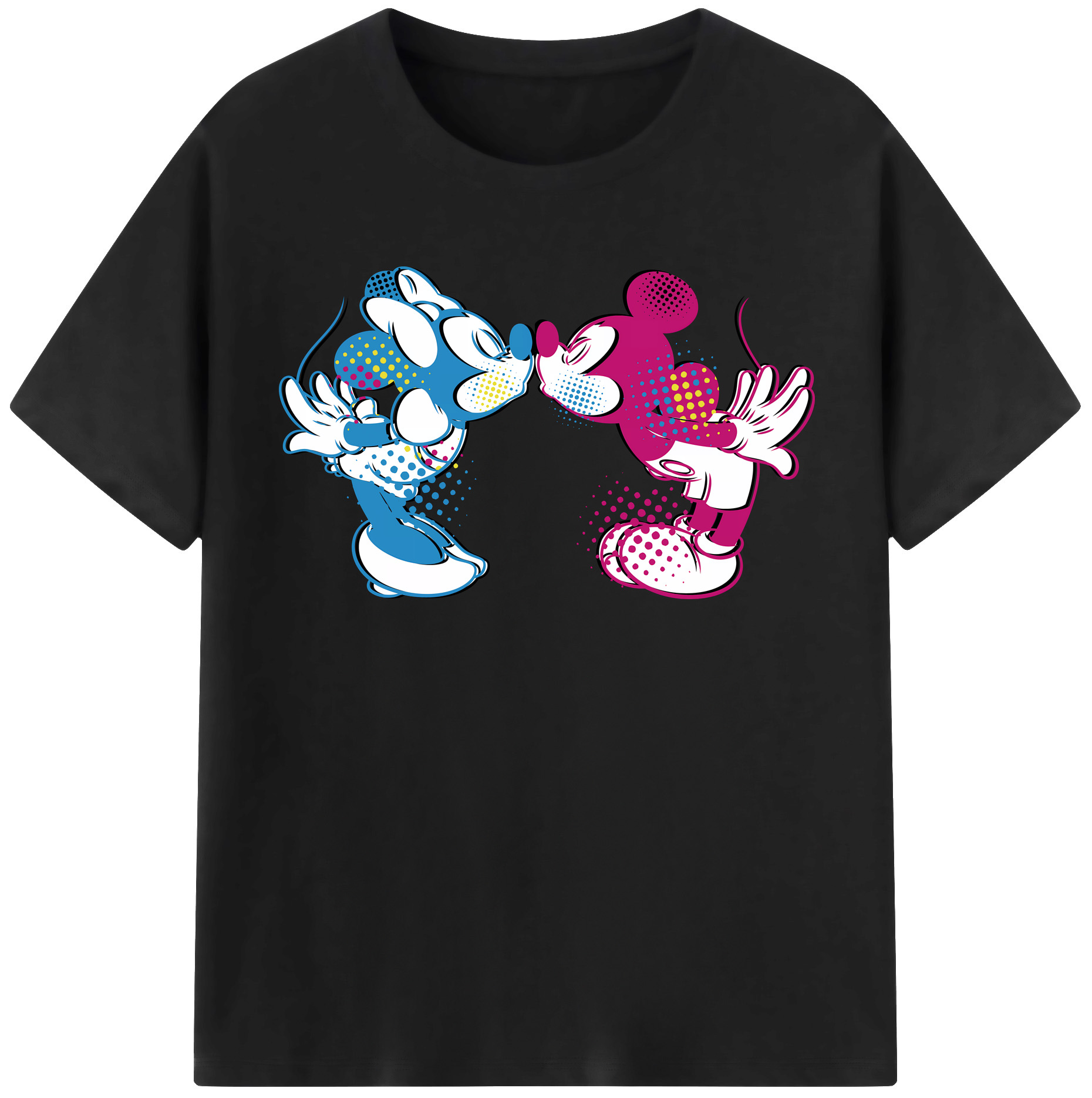 （画像用） ミッキーマウス Mickey Mouse 綿100％半袖Tシャツ（フロントプリント）