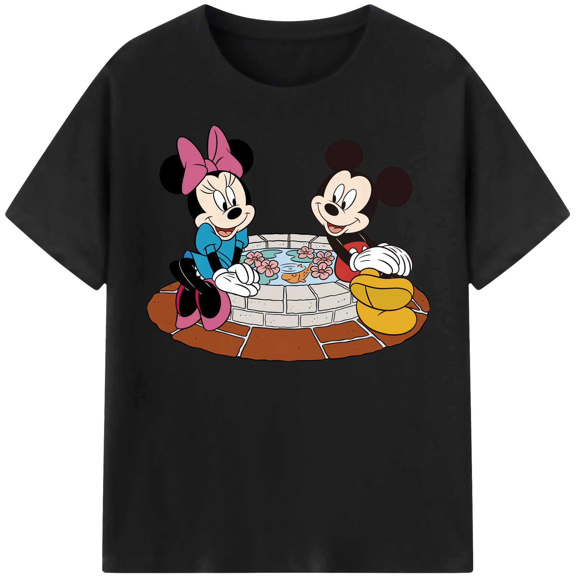 （画像用） ミッキーマウス Mickey Mouse 綿100％半袖Tシャツ（フロントプリント）
