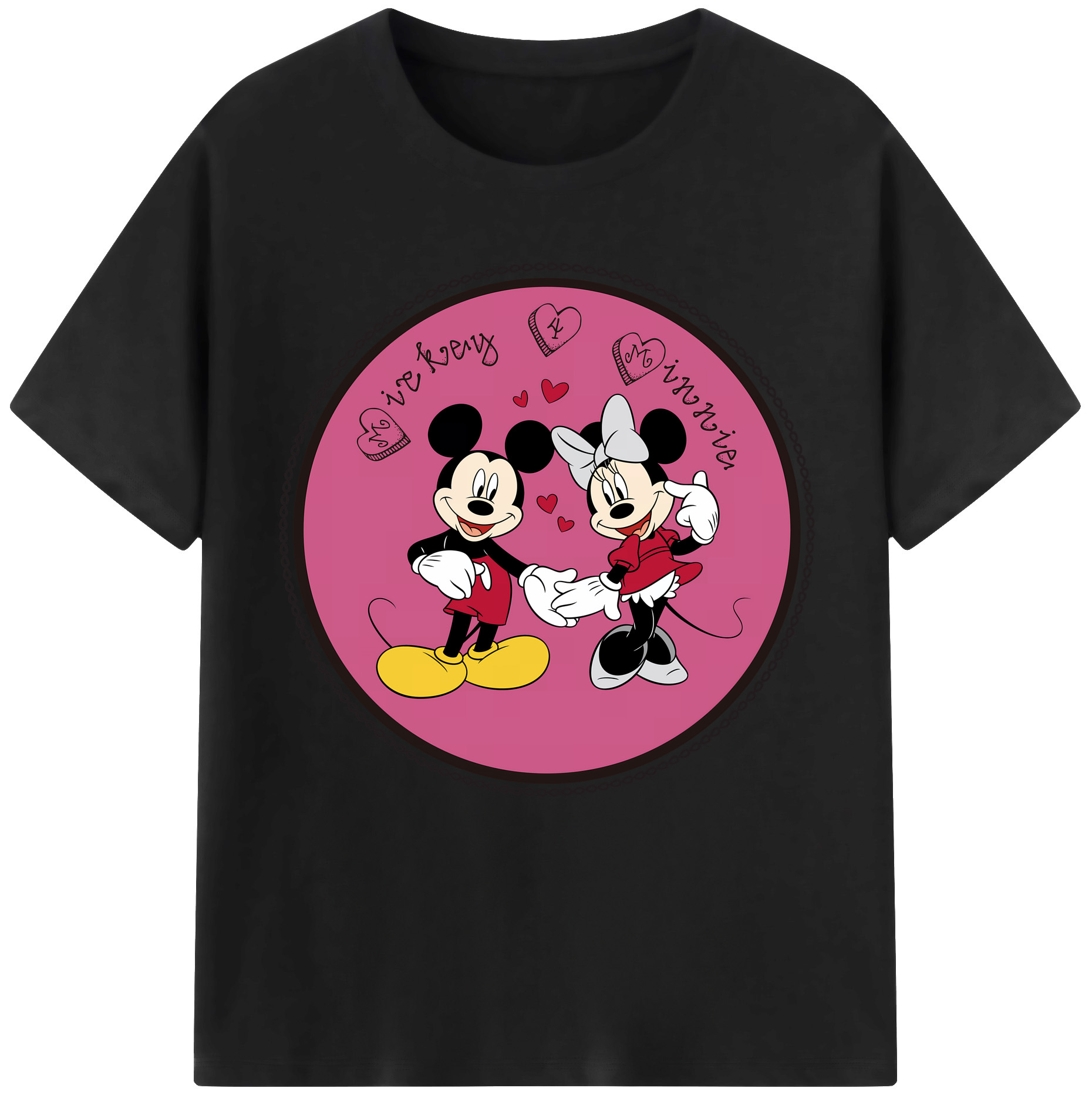 （画像用） ミッキーマウス Mickey Mouse 綿100％半袖Tシャツ（フロントプリント）