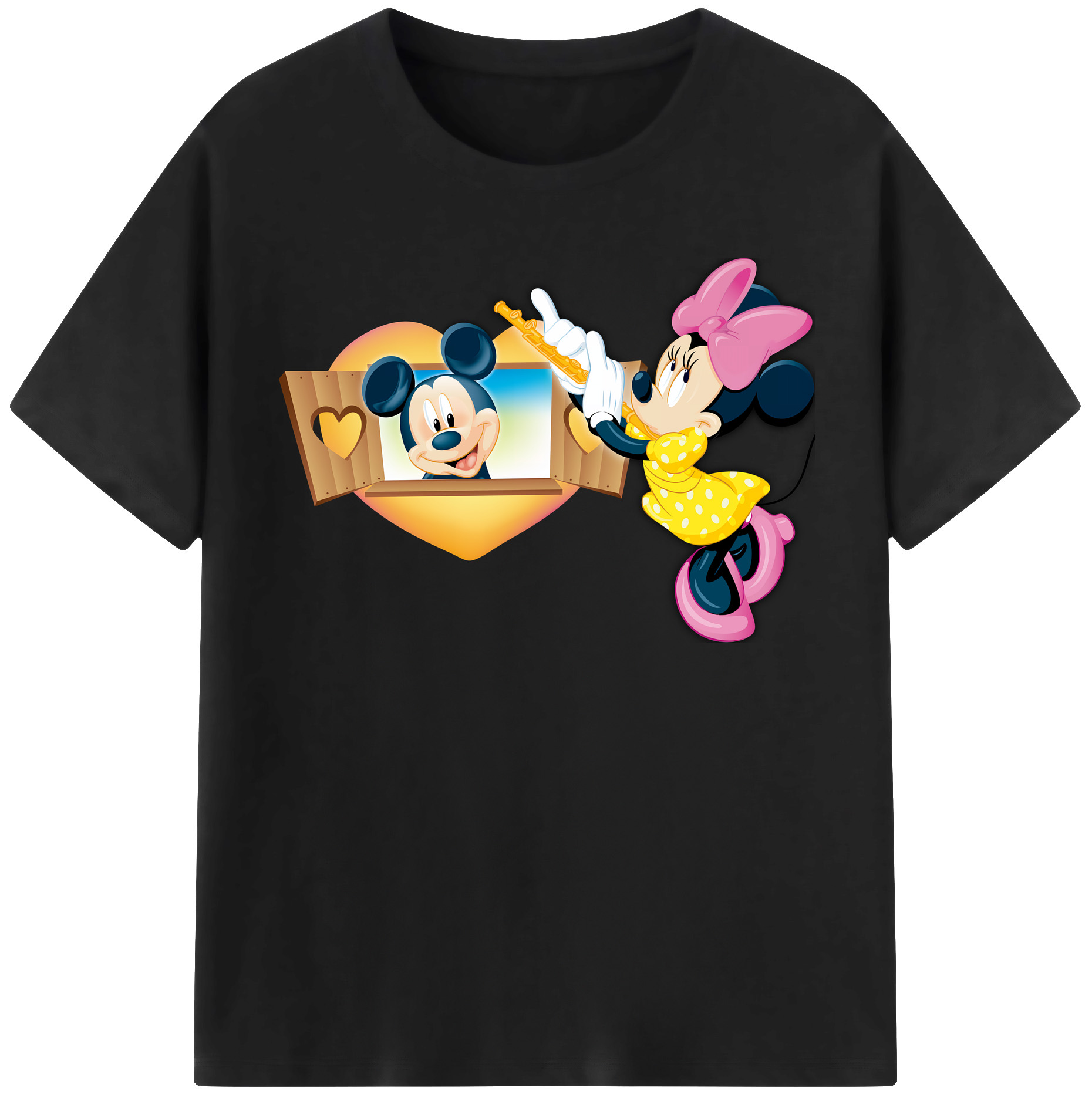 （画像用） ミッキーマウス Mickey Mouse 綿100％半袖Tシャツ（フロントプリント）
