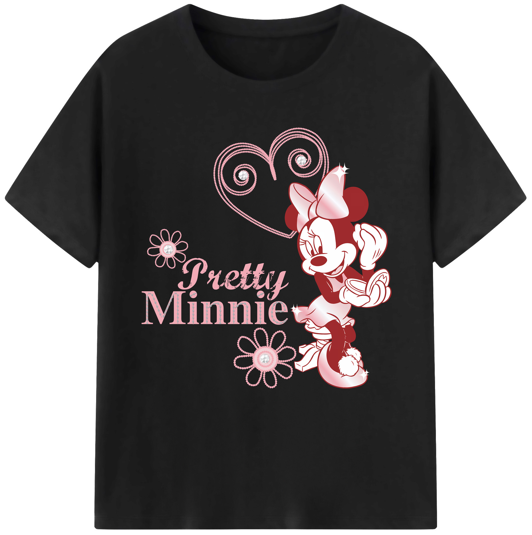 （画像用） ミッキーマウス Mickey Mouse 綿100％半袖Tシャツ（フロントプリント）
