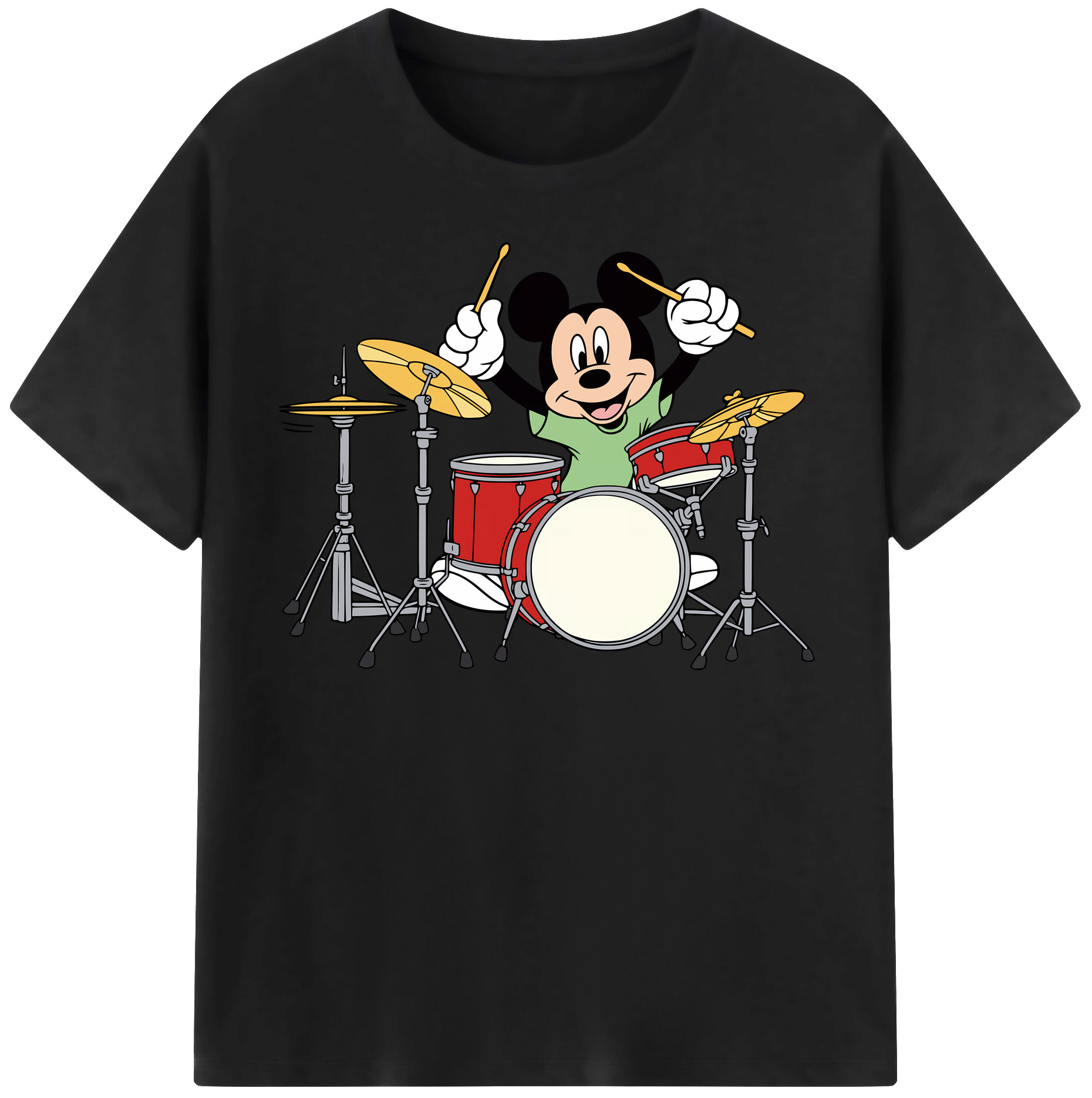 （画像用） ミッキーマウス Mickey Mouse 綿100％半袖Tシャツ（フロントプリント）