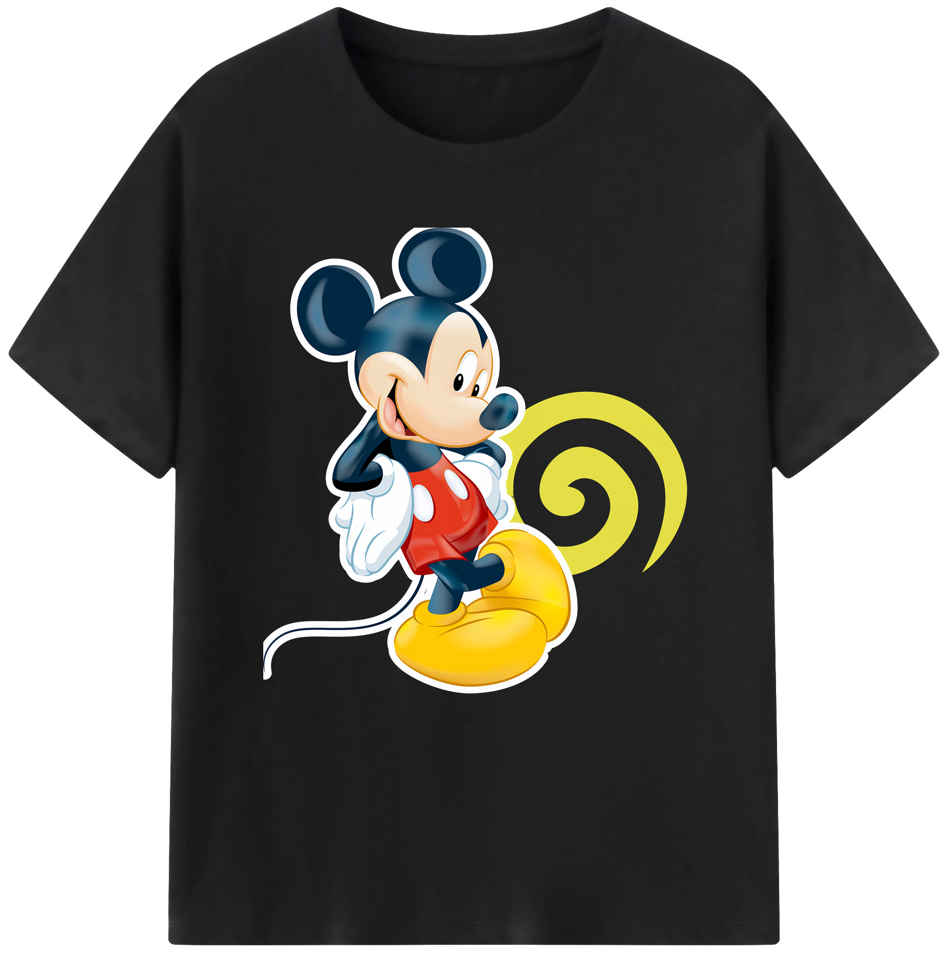 （画像用） ミッキーマウス Mickey Mouse 綿100％半袖Tシャツ（フロントプリント）