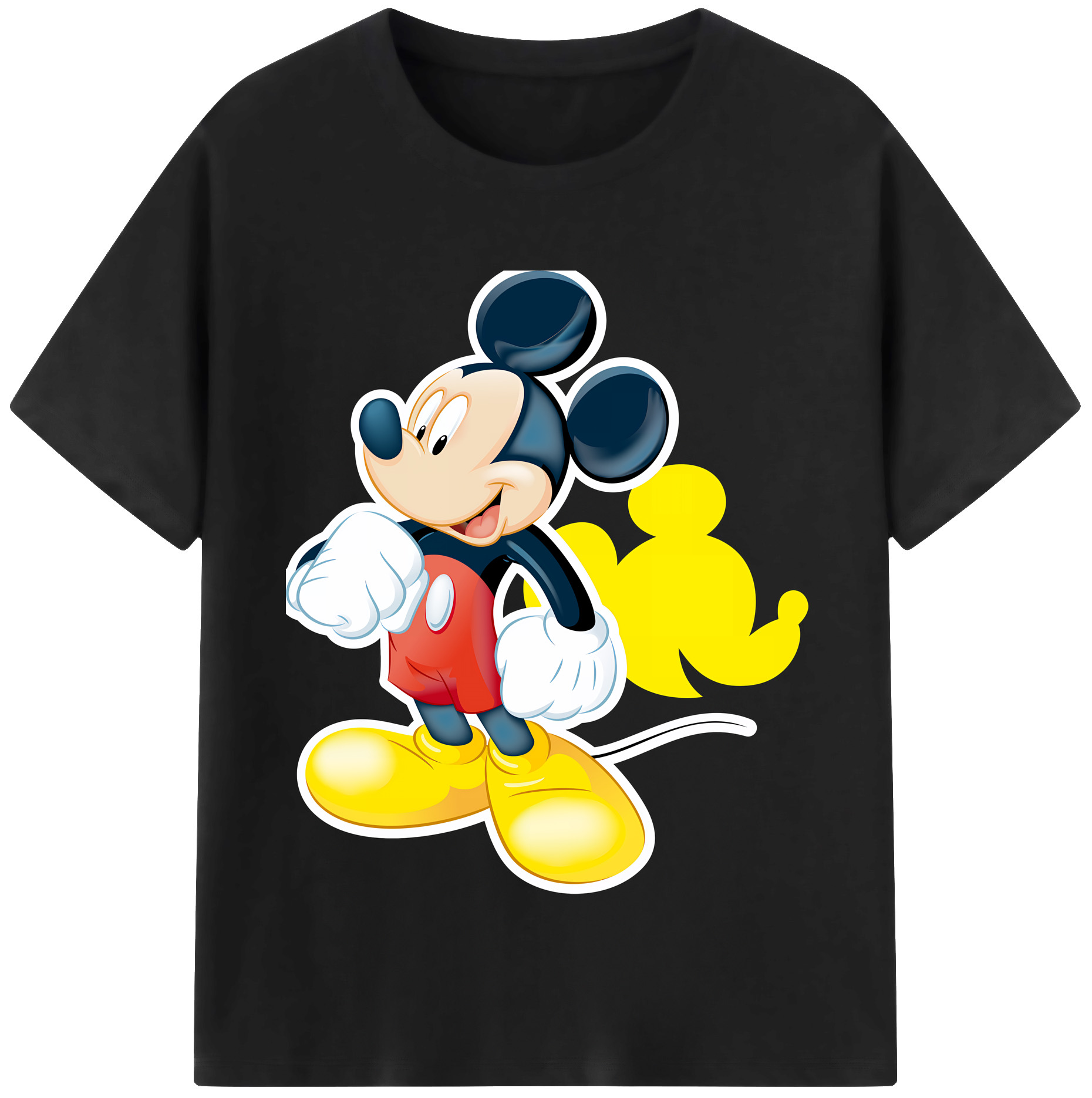 （画像用） ミッキーマウス Mickey Mouse 綿100％半袖Tシャツ（フロントプリント）