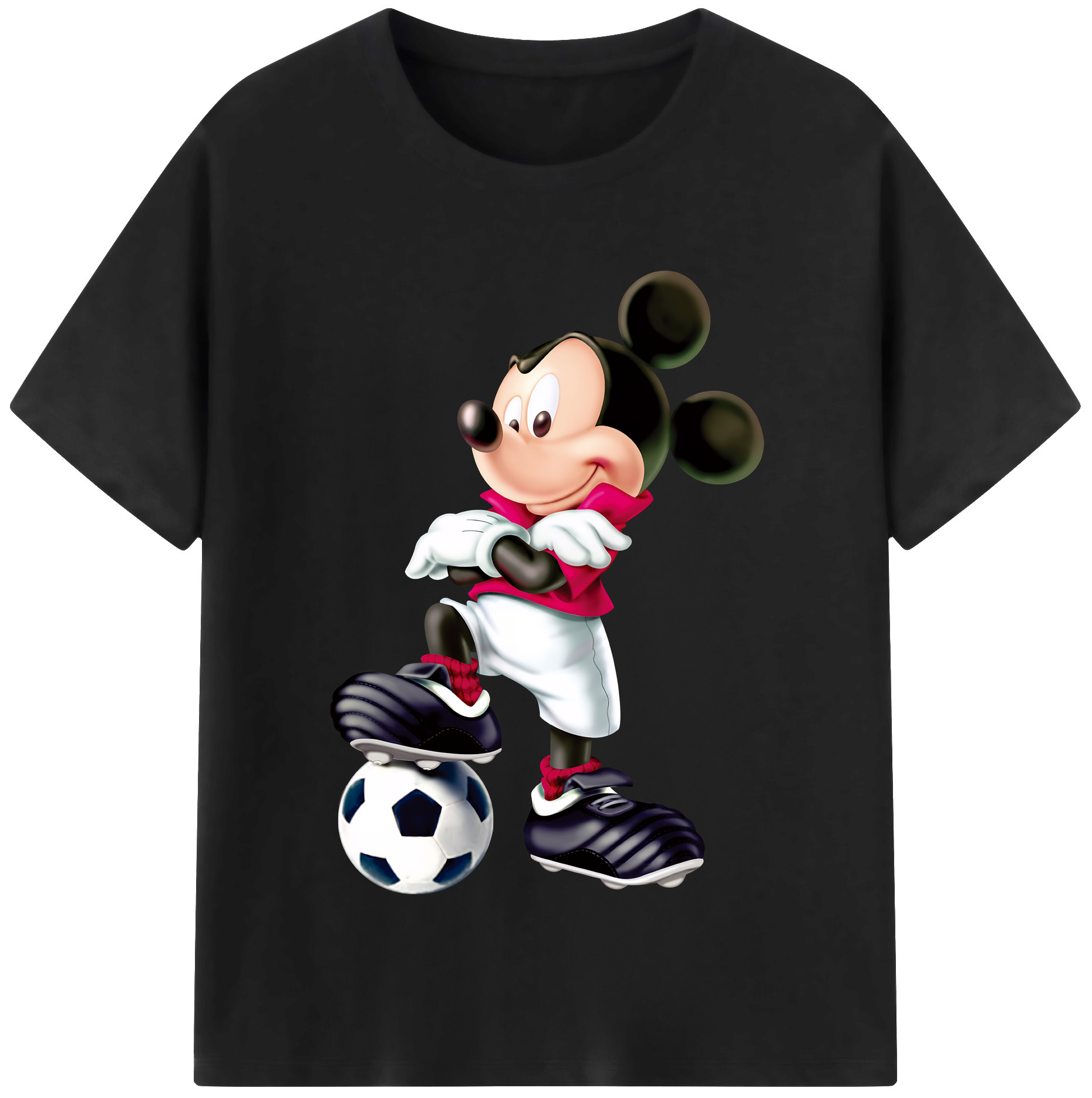 （画像用） ミッキーマウス Mickey Mouse 綿100％半袖Tシャツ（フロントプリント）
