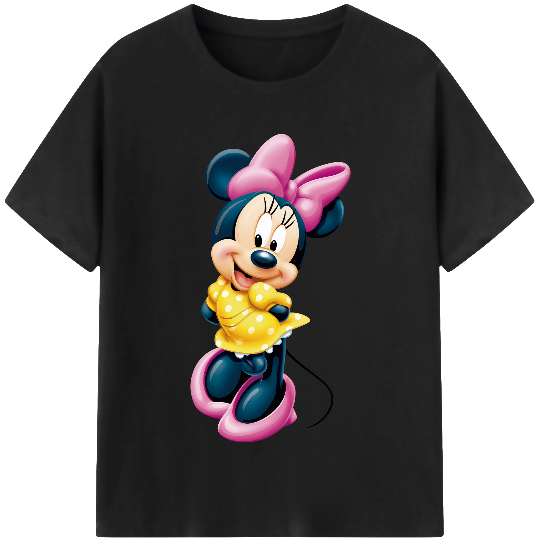 （画像用） ミッキーマウス Mickey Mouse 綿100％半袖Tシャツ（フロントプリント）