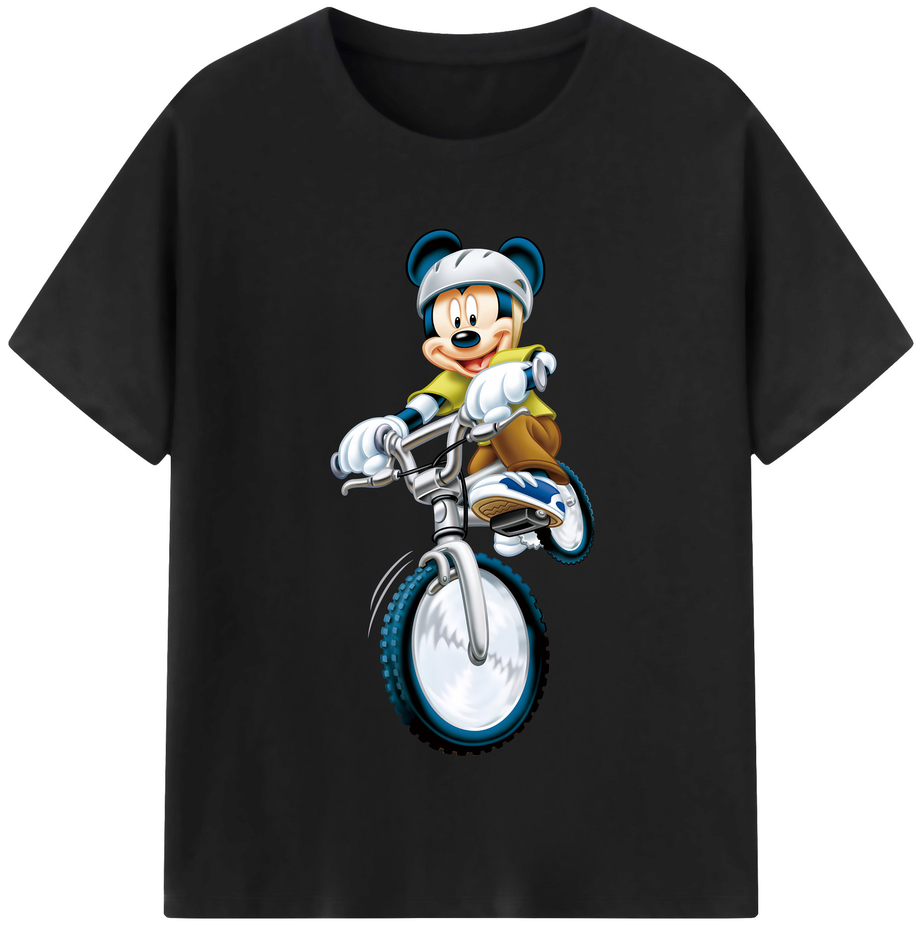 （画像用） ミッキーマウス Mickey Mouse 綿100％半袖Tシャツ（フロントプリント）