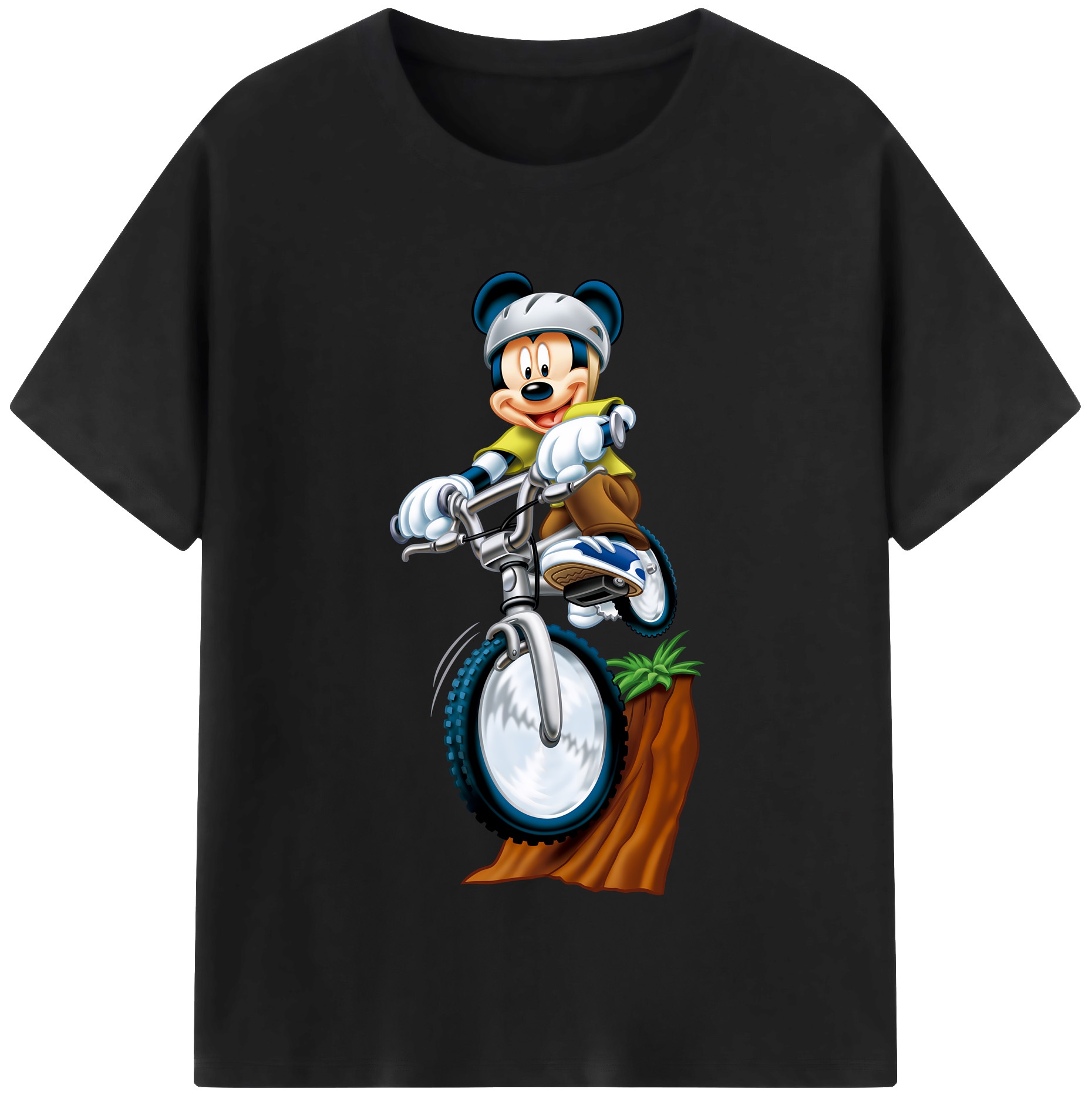 （画像用） ミッキーマウス Mickey Mouse 綿100％半袖Tシャツ（フロントプリント）