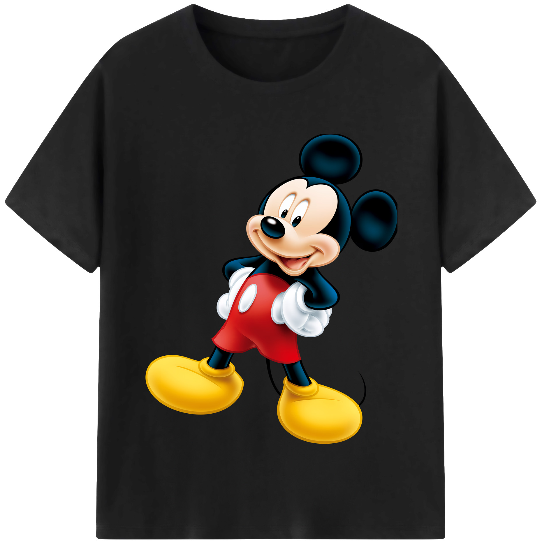 （画像用） ミッキーマウス Mickey Mouse 綿100％半袖Tシャツ（フロントプリント）