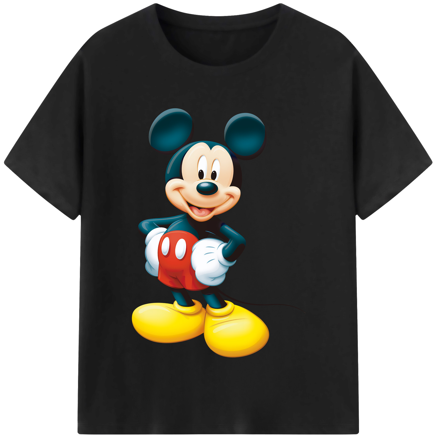 （画像用） ミッキーマウス Mickey Mouse 綿100％半袖Tシャツ（フロントプリント）