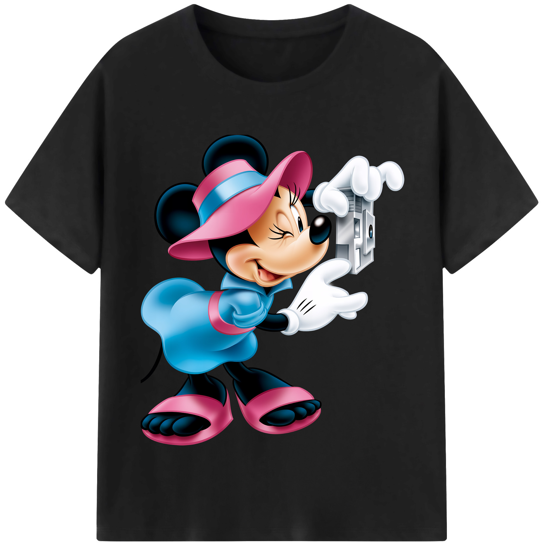 （画像用） ミッキーマウス Mickey Mouse 綿100％半袖Tシャツ（フロントプリント）