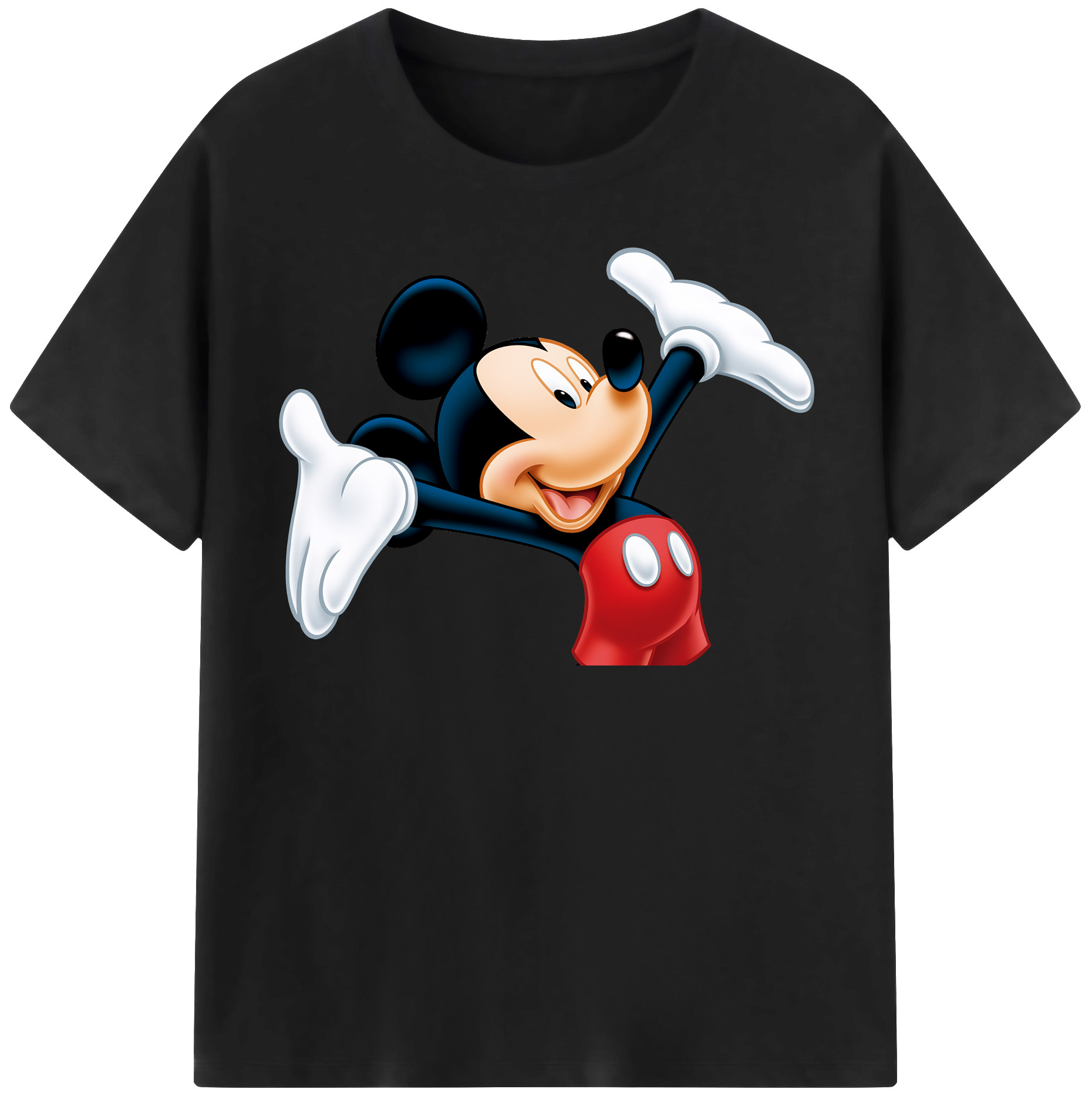 （画像用） ミッキーマウス Mickey Mouse 綿100％半袖Tシャツ（フロントプリント）