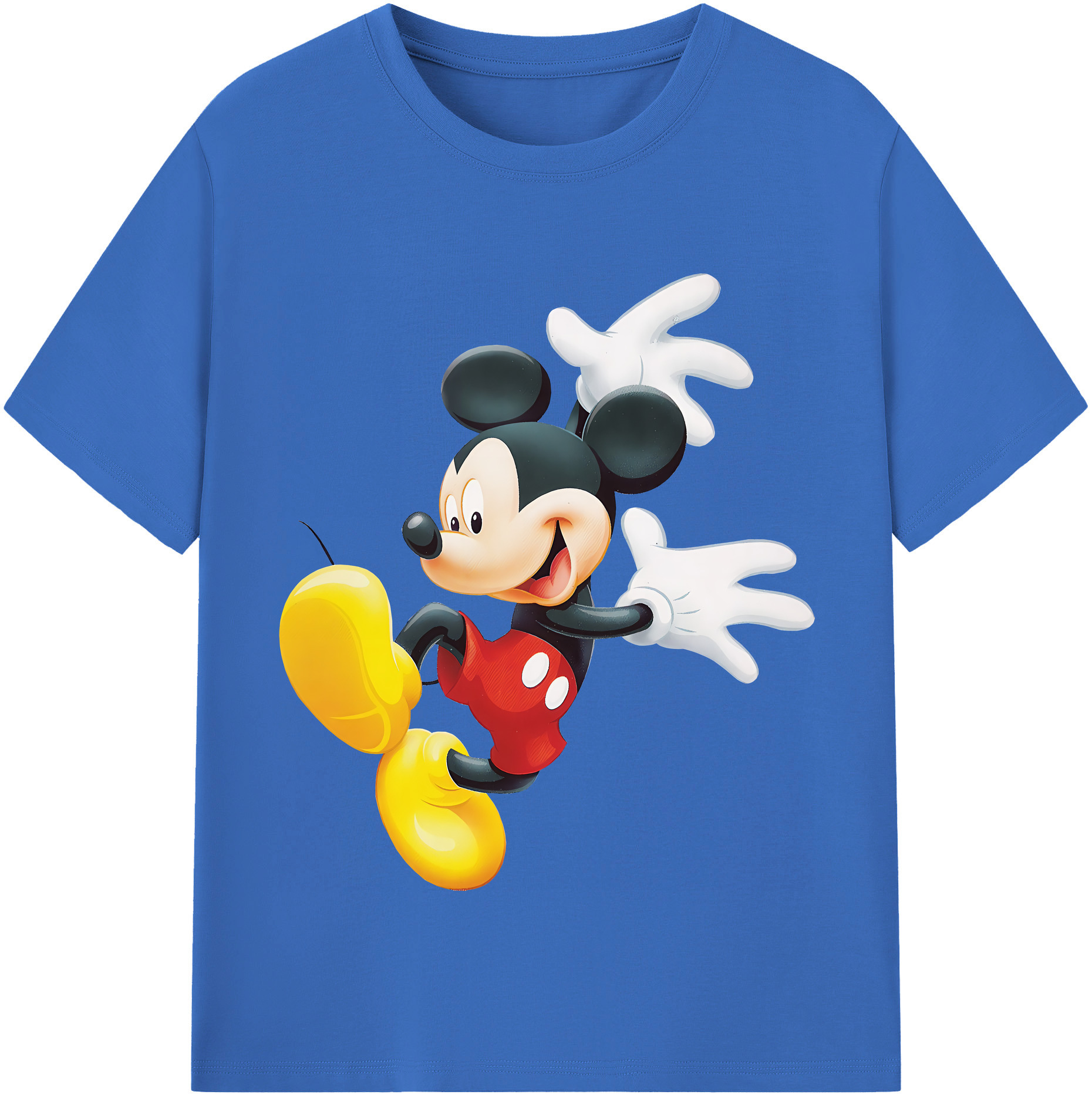 （画像用） ミッキーマウス Mickey Mouse 綿100％半袖Tシャツ（フロントプリント）
