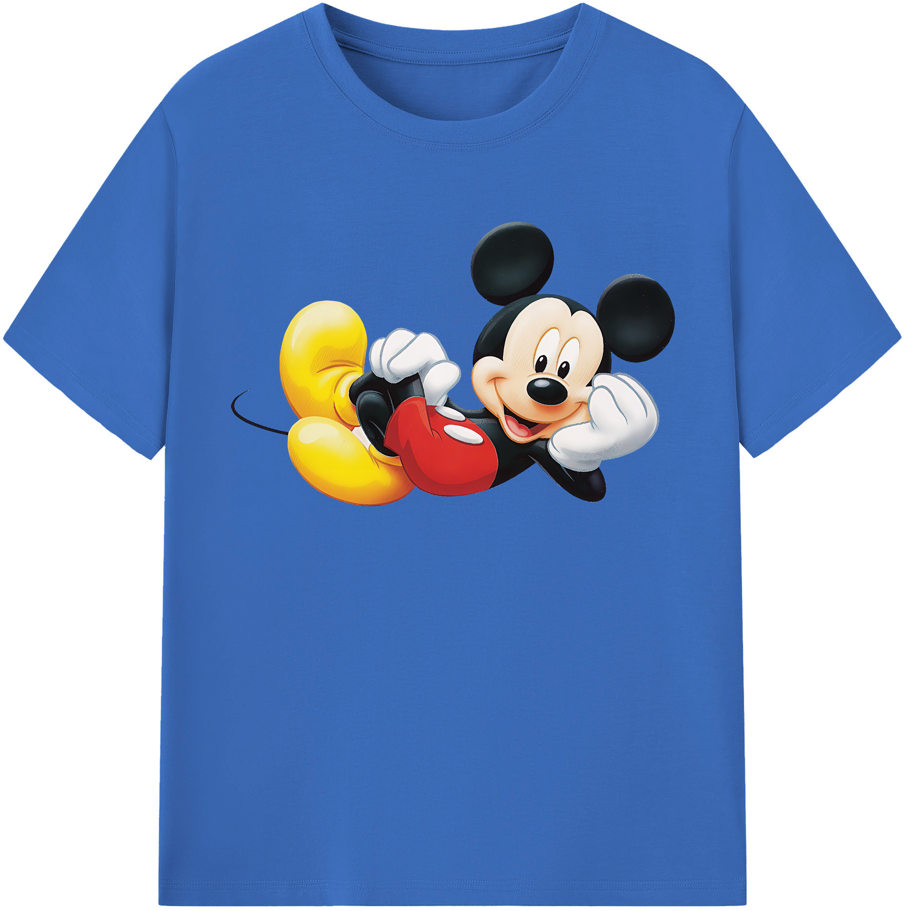 （画像用） ミッキーマウス Mickey Mouse 綿100％半袖Tシャツ（フロントプリント）