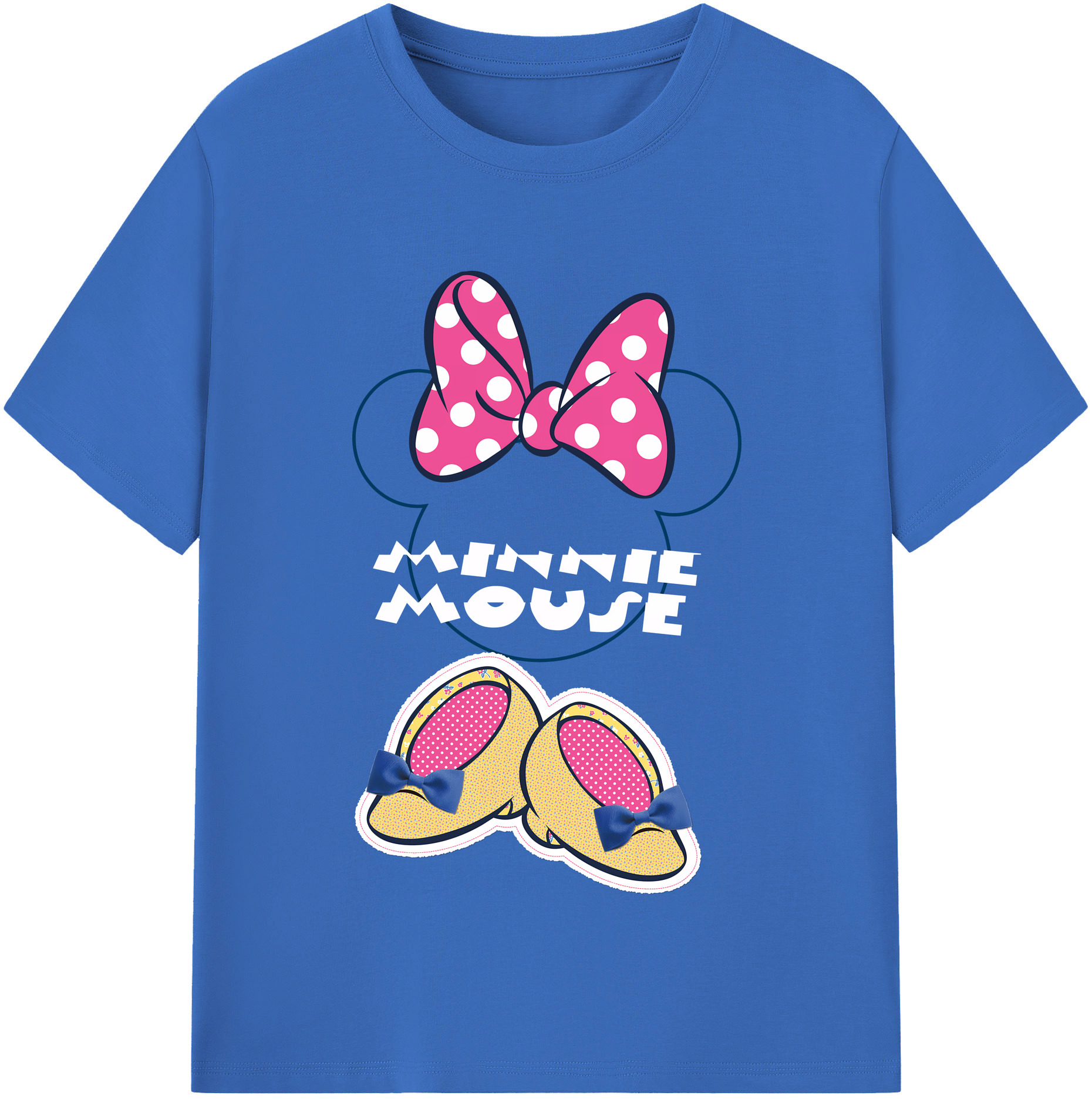 （画像用） ミッキーマウス Mickey Mouse 綿100％半袖Tシャツ（フロントプリント）
