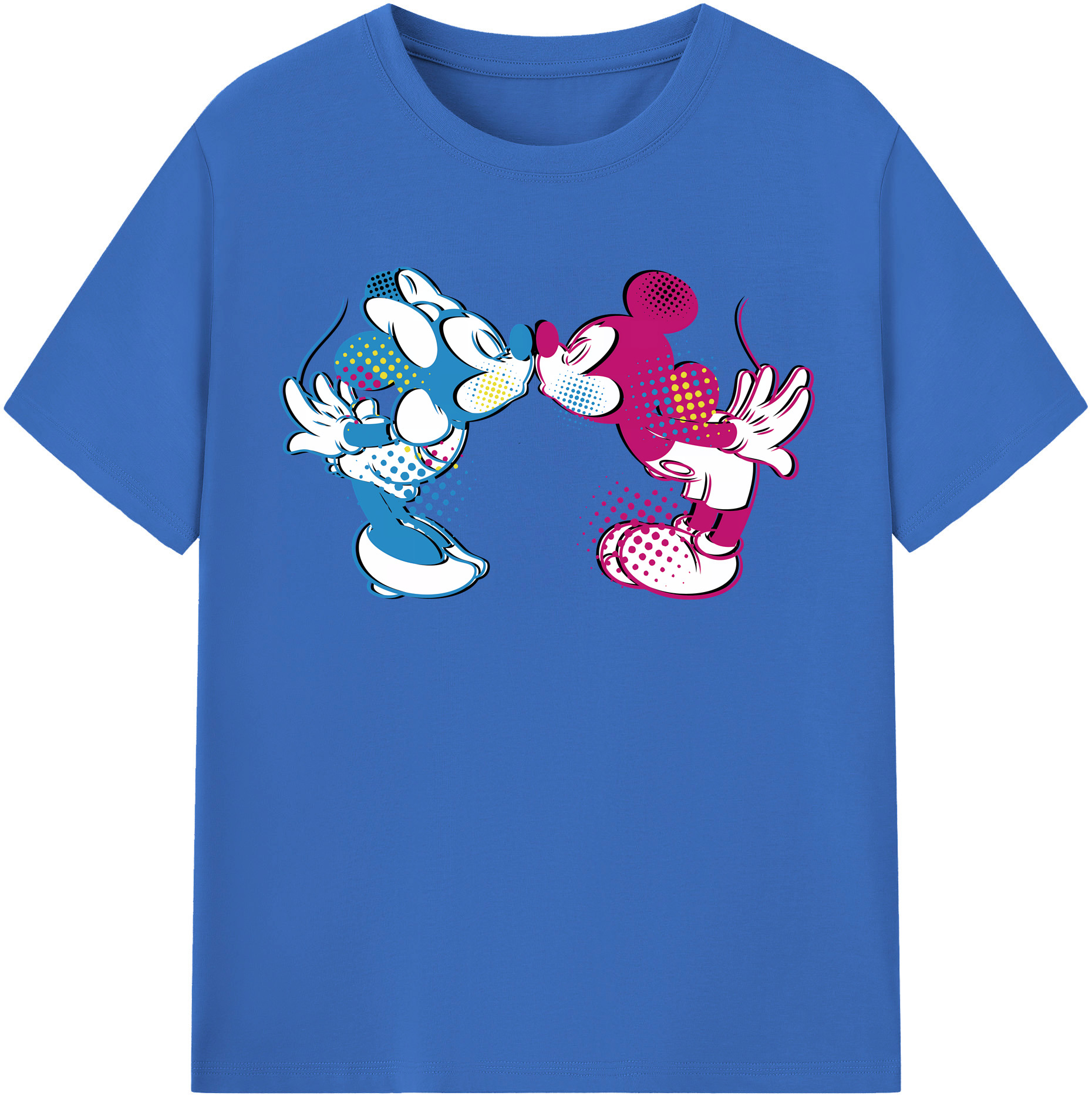 （画像用） ミッキーマウス Mickey Mouse 綿100％半袖Tシャツ（フロントプリント）
