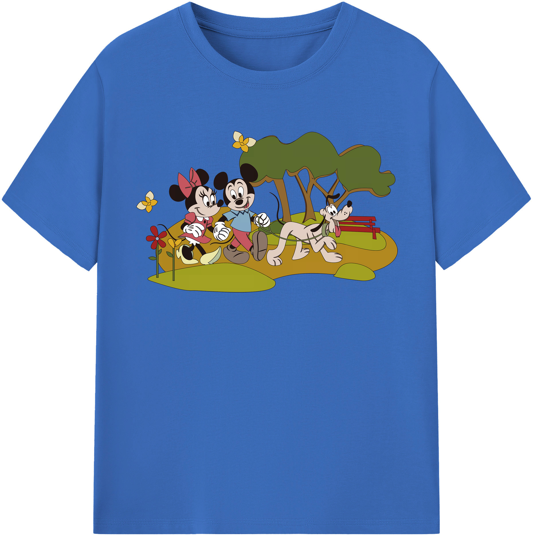 （画像用） ミッキーマウス Mickey Mouse 綿100％半袖Tシャツ（フロントプリント）