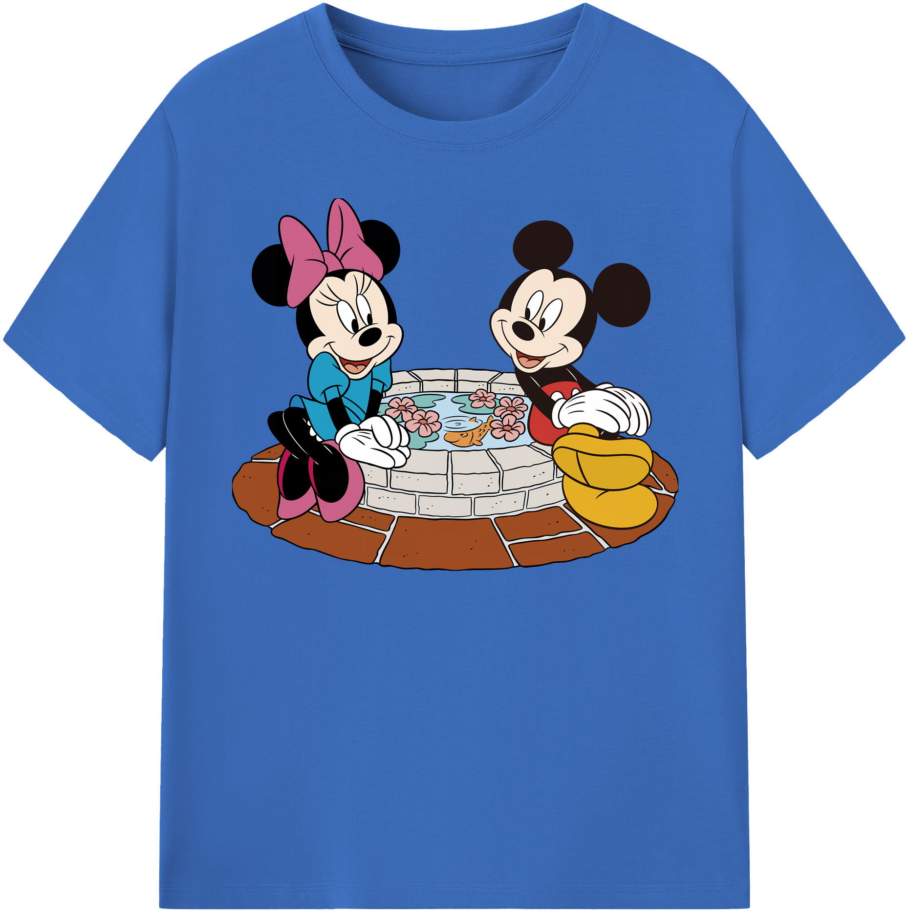 （画像用） ミッキーマウス Mickey Mouse 綿100％半袖Tシャツ（フロントプリント）