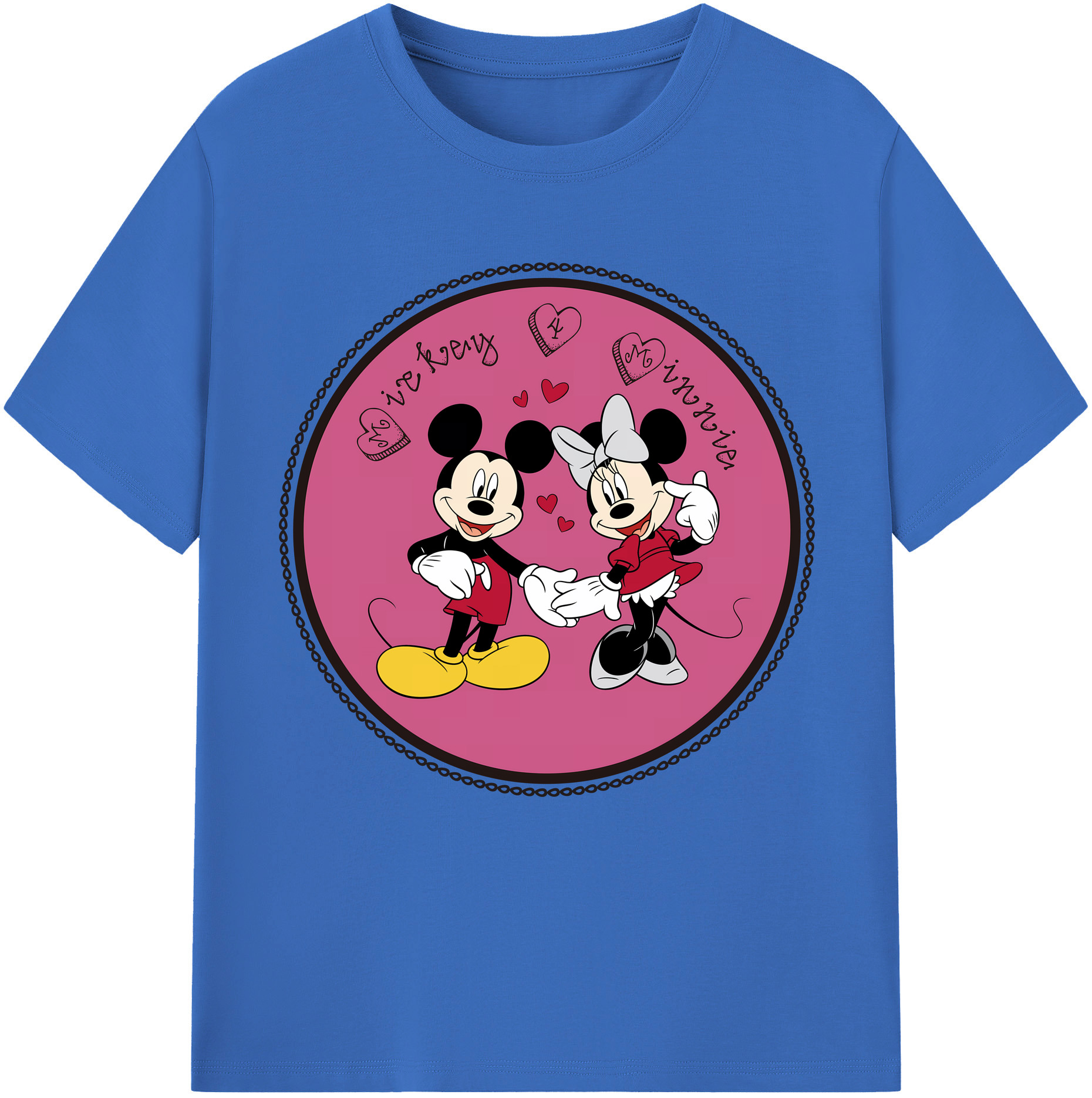 （画像用） ミッキーマウス Mickey Mouse 綿100％半袖Tシャツ（フロントプリント）