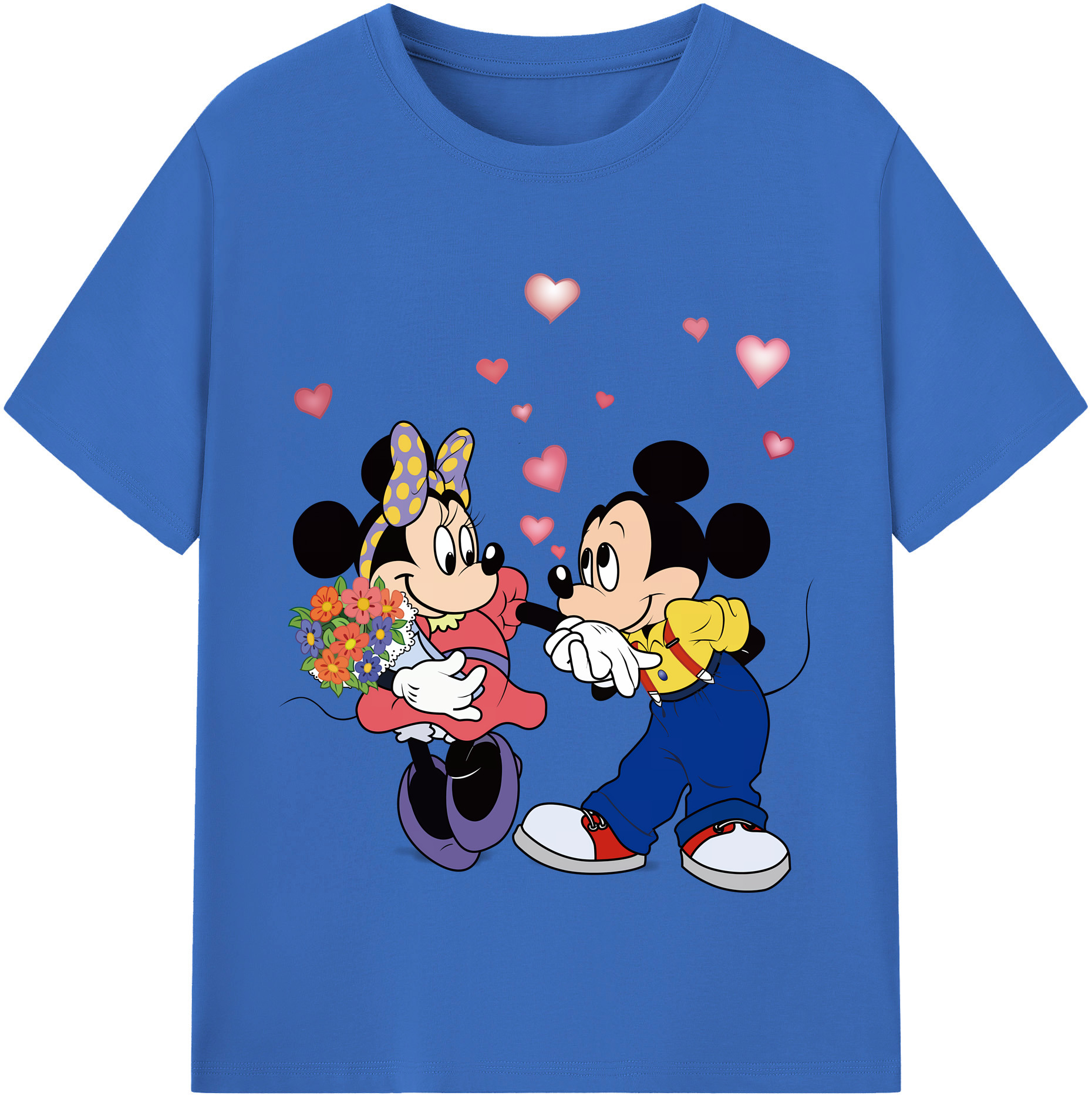 （画像用） ミッキーマウス Mickey Mouse 綿100％半袖Tシャツ（フロントプリント）