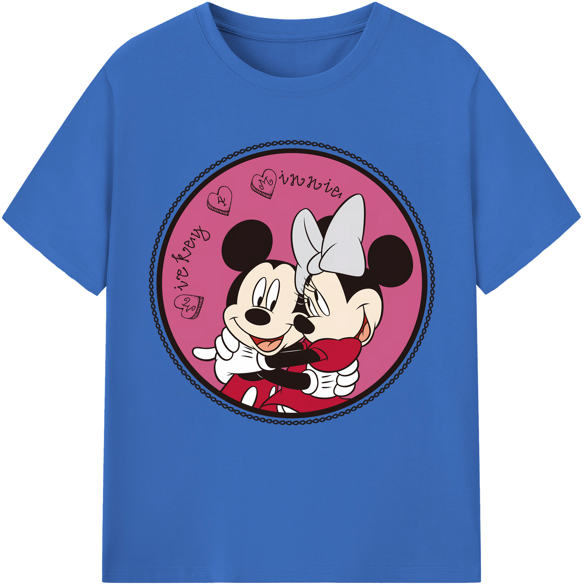 （画像用） ミッキーマウス Mickey Mouse 綿100％半袖Tシャツ（フロントプリント）