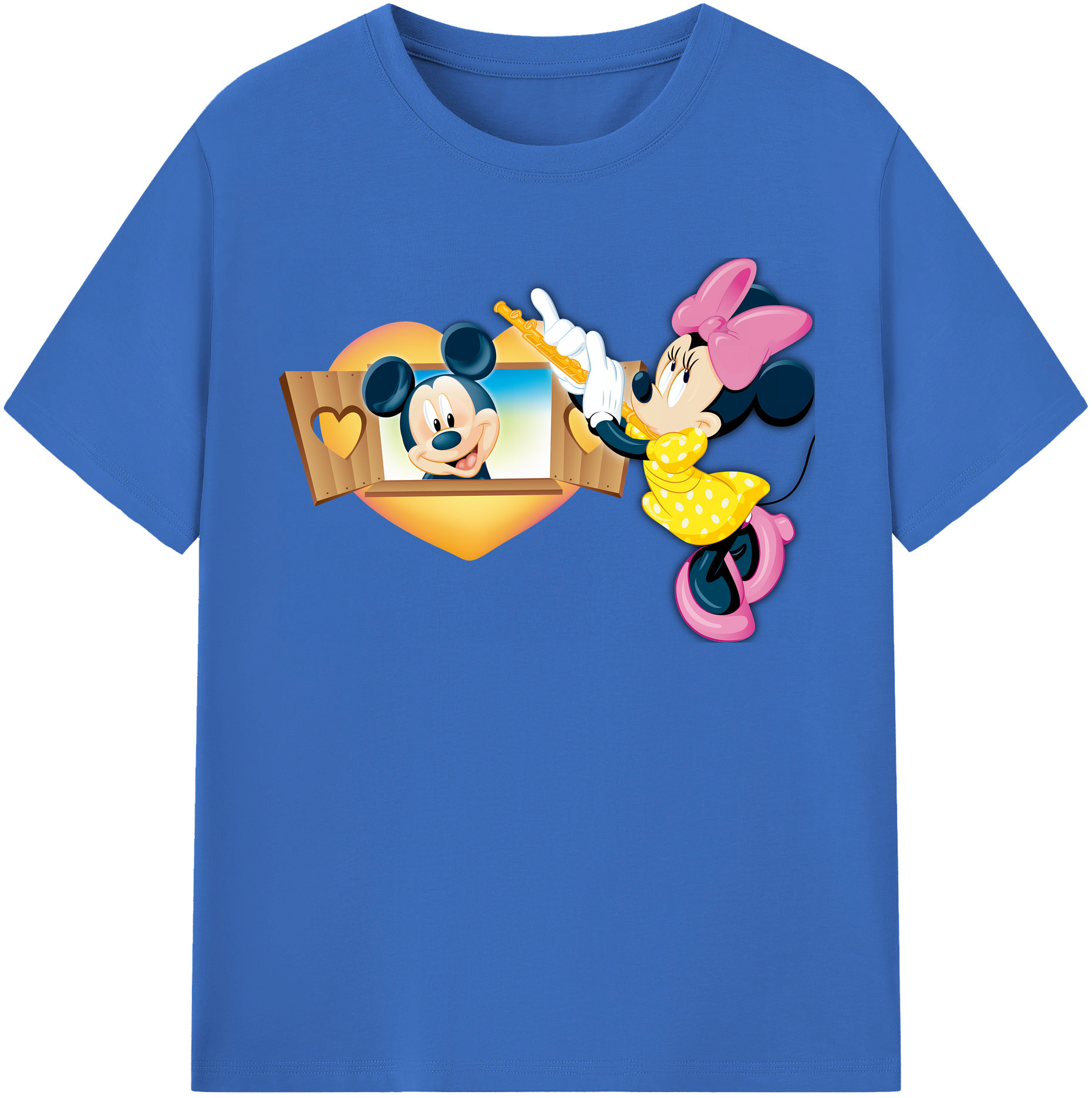 （画像用） ミッキーマウス Mickey Mouse 綿100％半袖Tシャツ（フロントプリント）